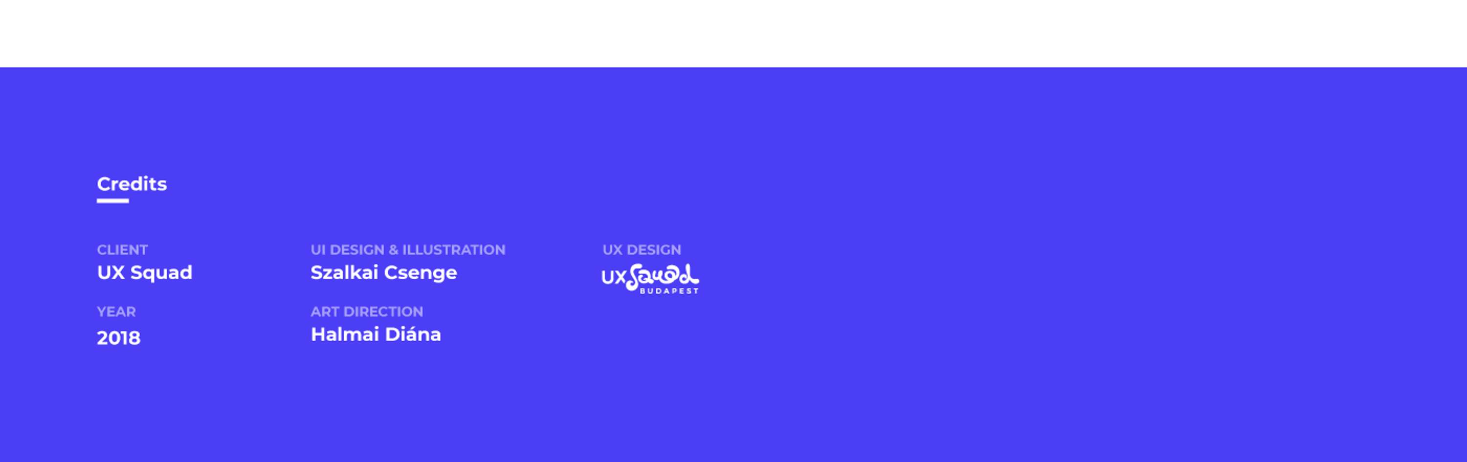 UX Squad website redesign by Csenge Szalkai