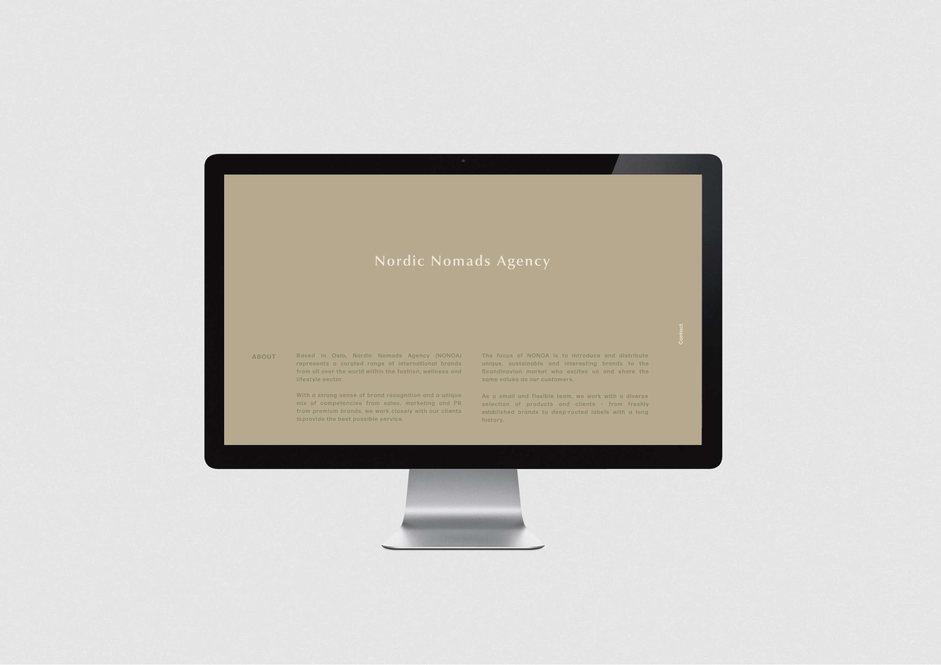 Webdesign for Nordic Nomads Agency by Celine Stene Syverud