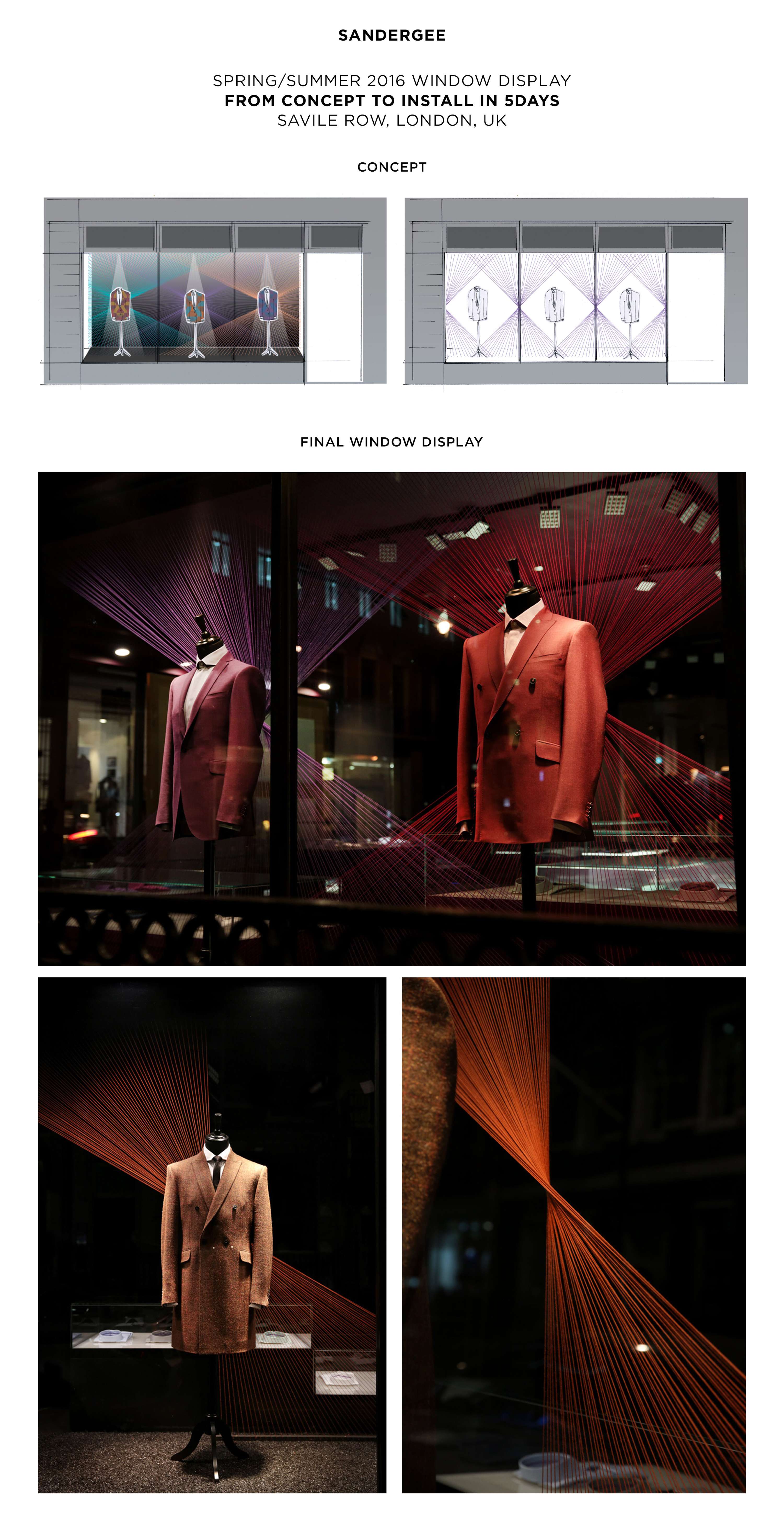 Ozwald Boateng Windowdisplay by Sander Gee