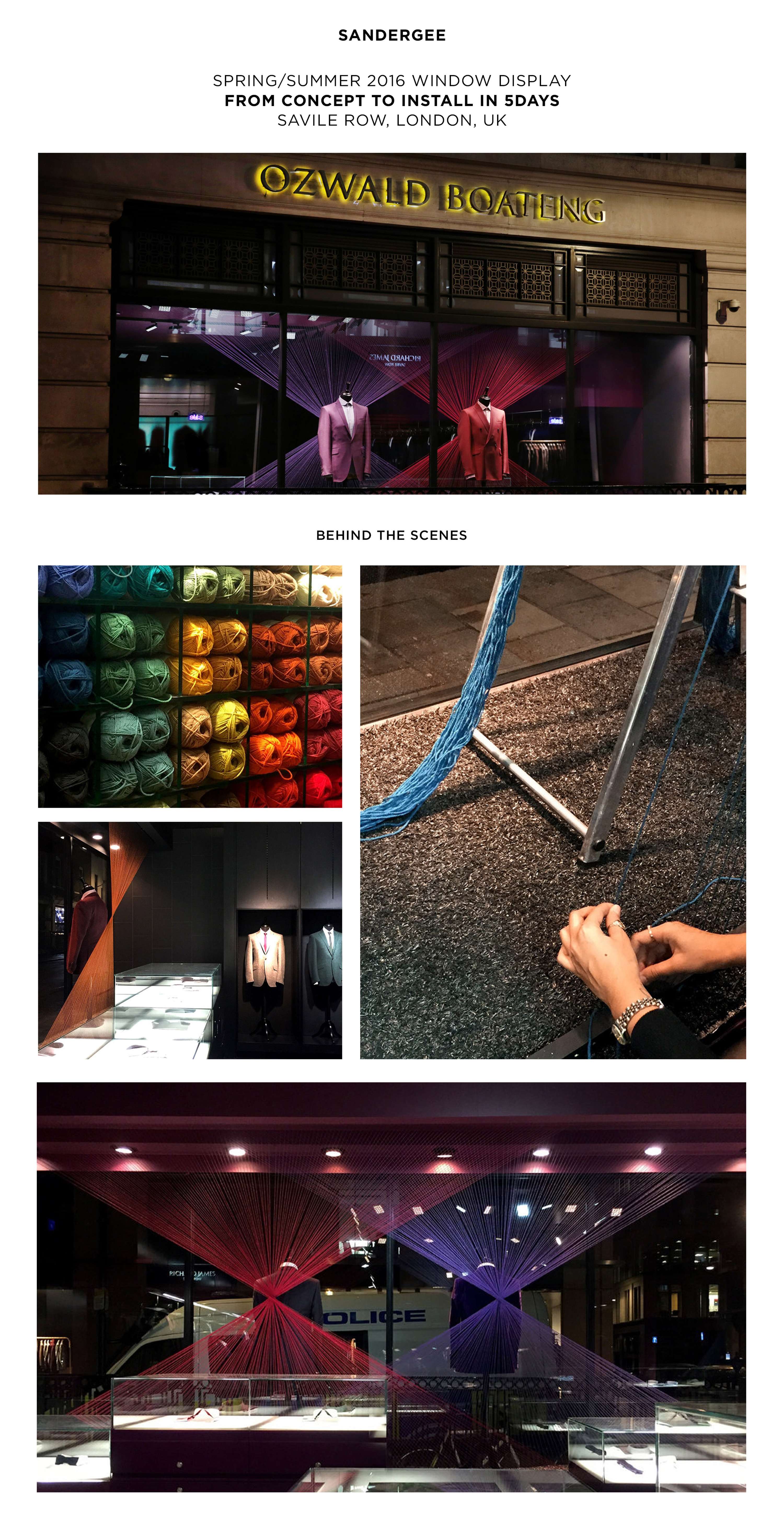 Ozwald Boateng Windowdisplay by Sander Gee