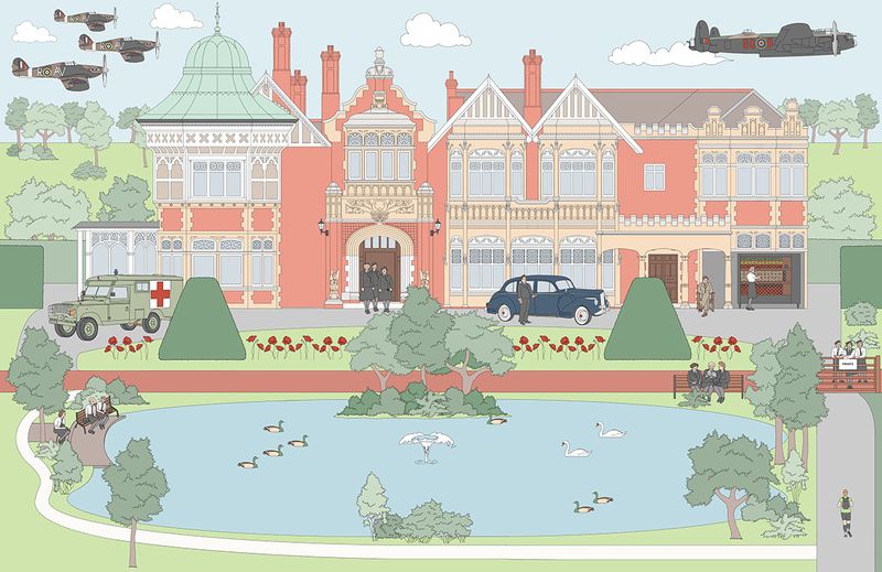 Milton Keynes University Hospital mural by Rob Cowan