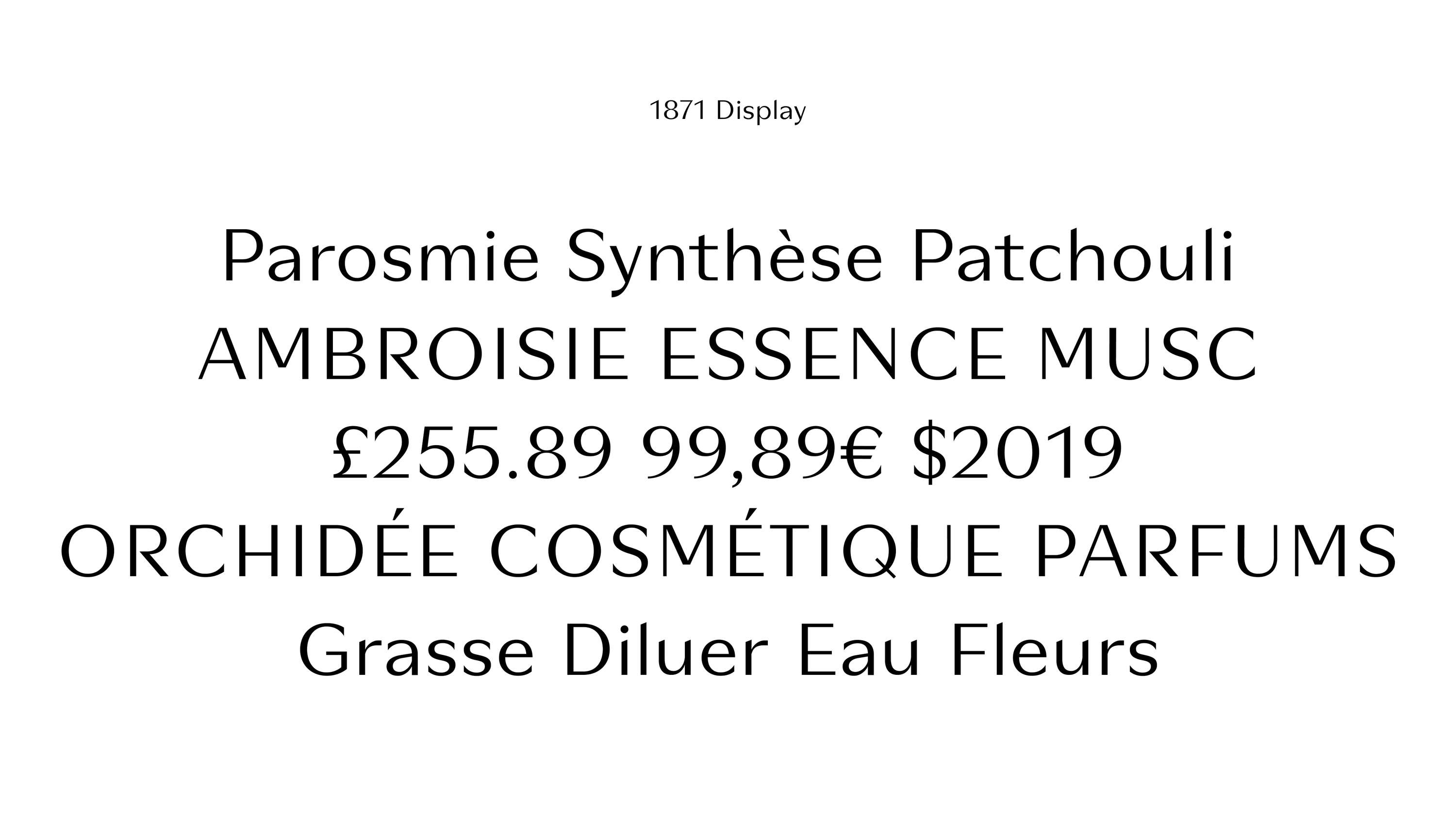 1871 Mane Fragrance's custom typeface by Adrien Midzic
