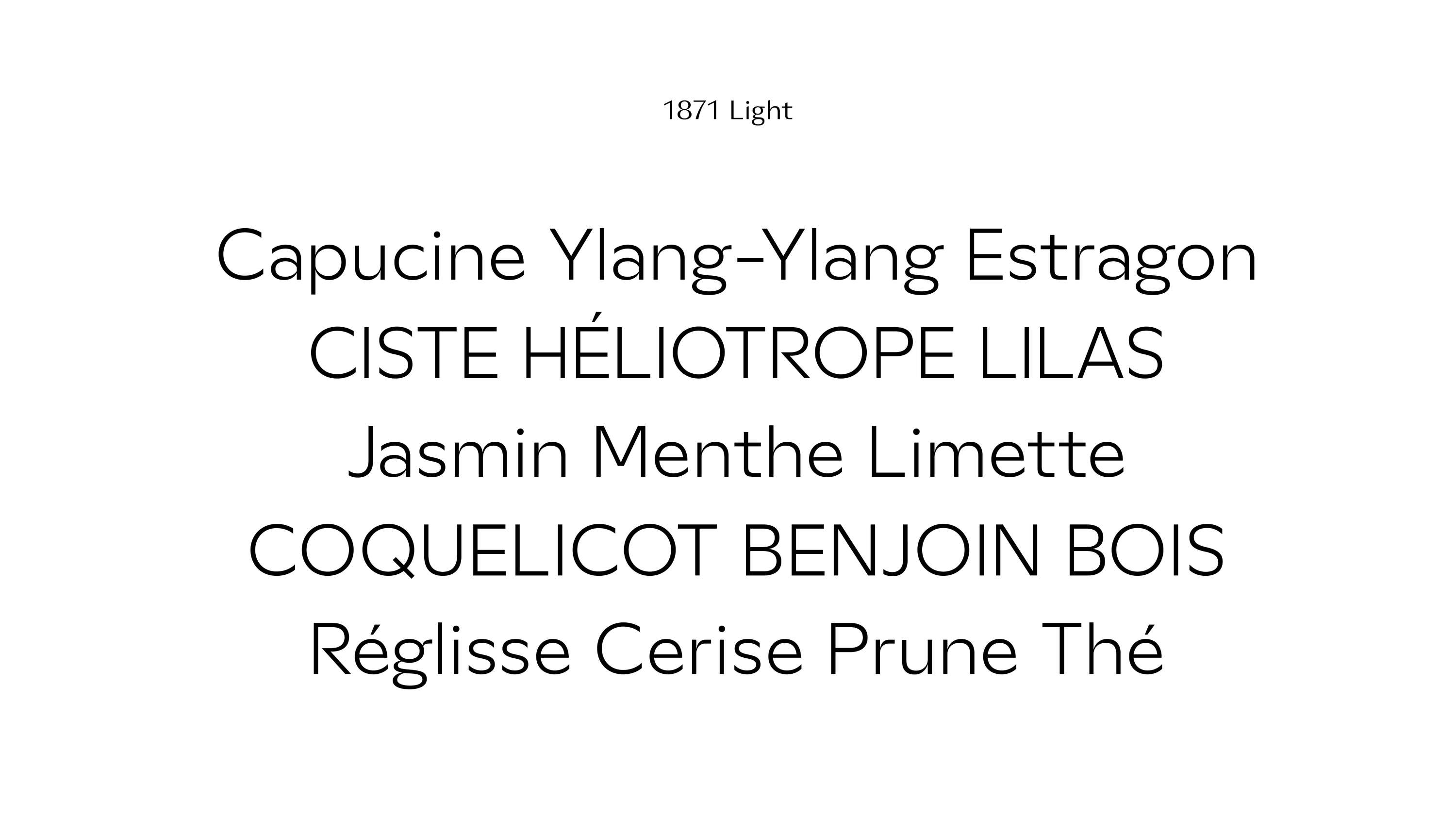 1871 Mane Fragrance's custom typeface by Adrien Midzic