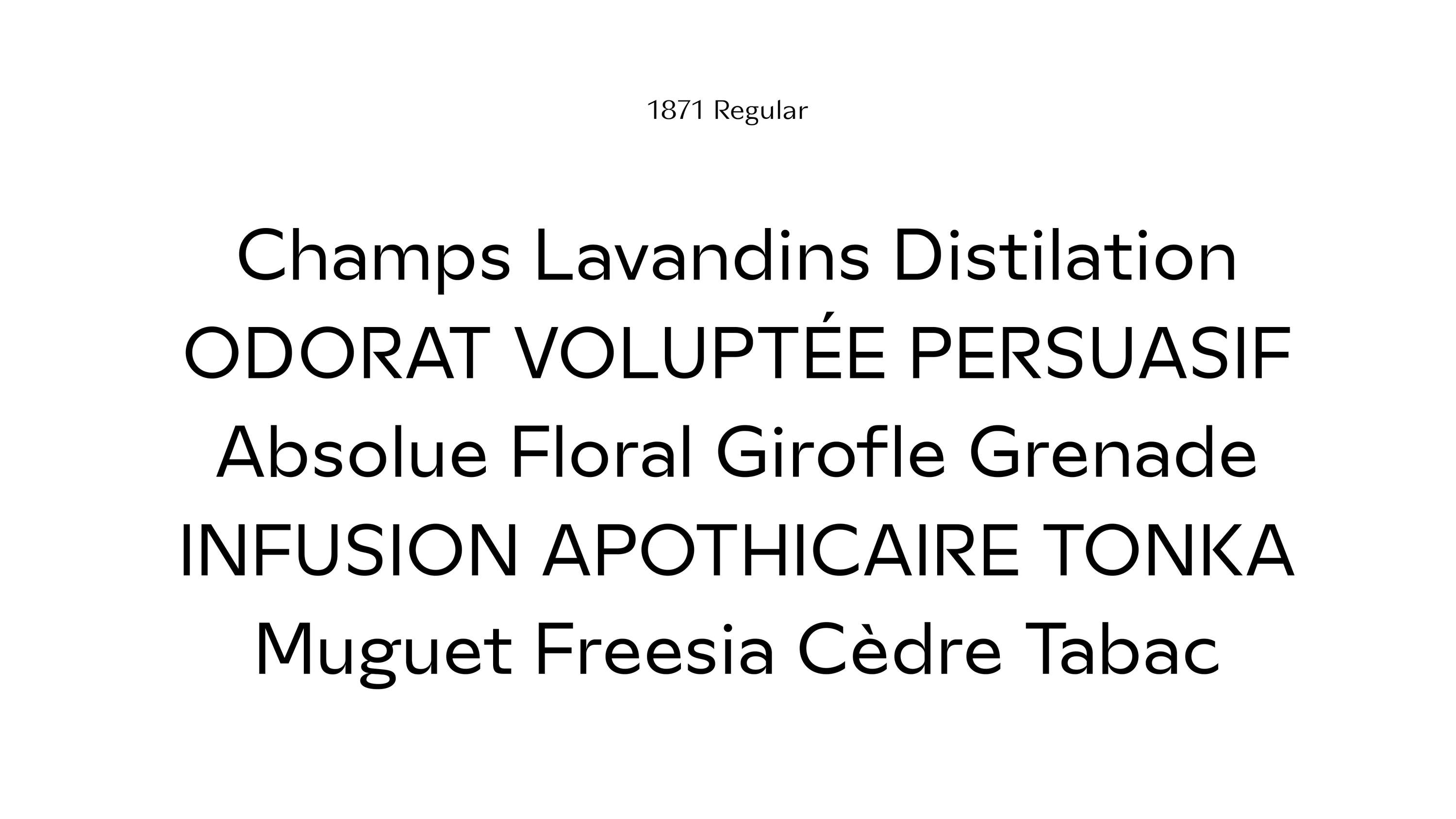 1871 Mane Fragrance's custom typeface by Adrien Midzic