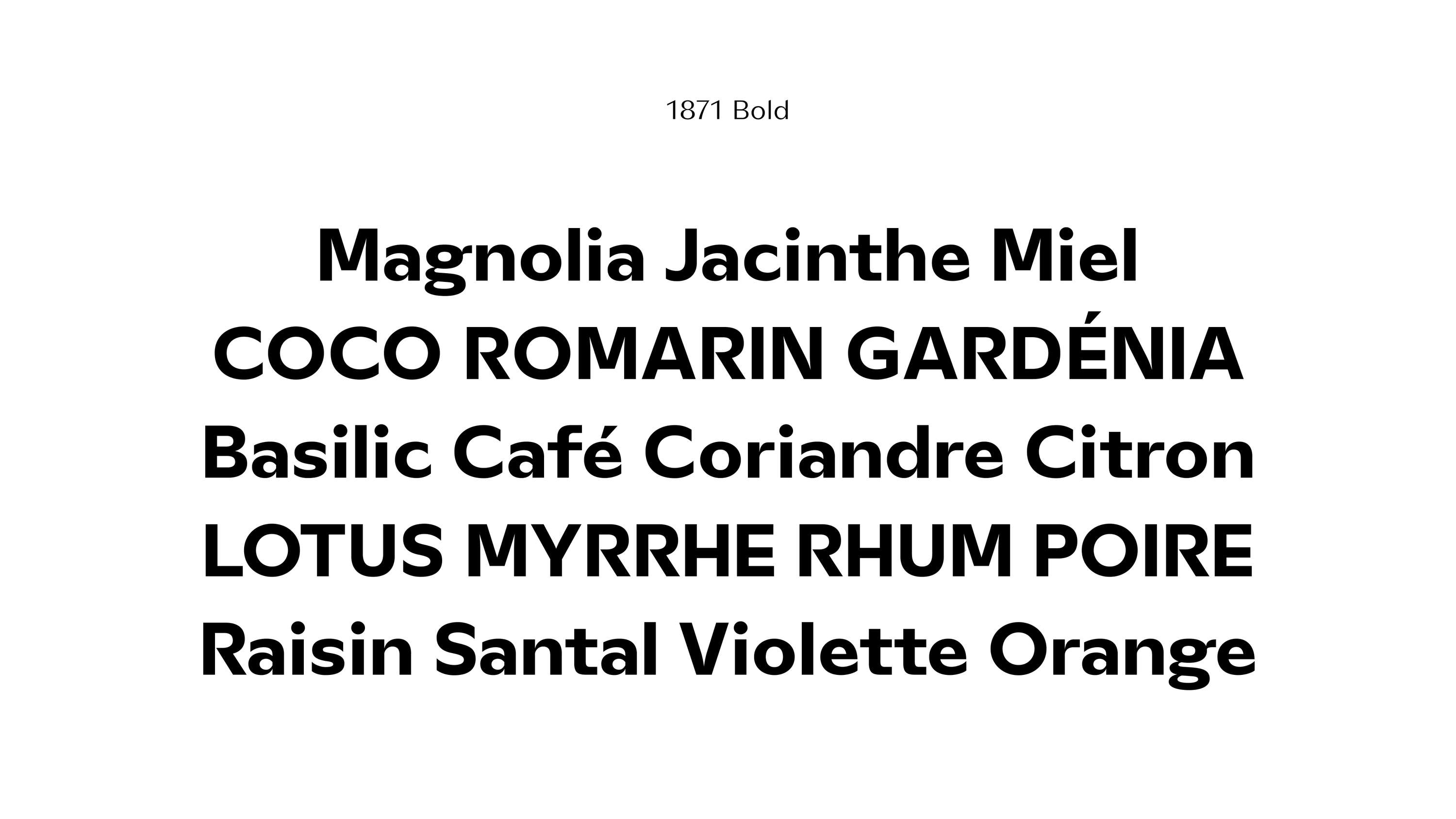 1871 Mane Fragrance's custom typeface by Adrien Midzic