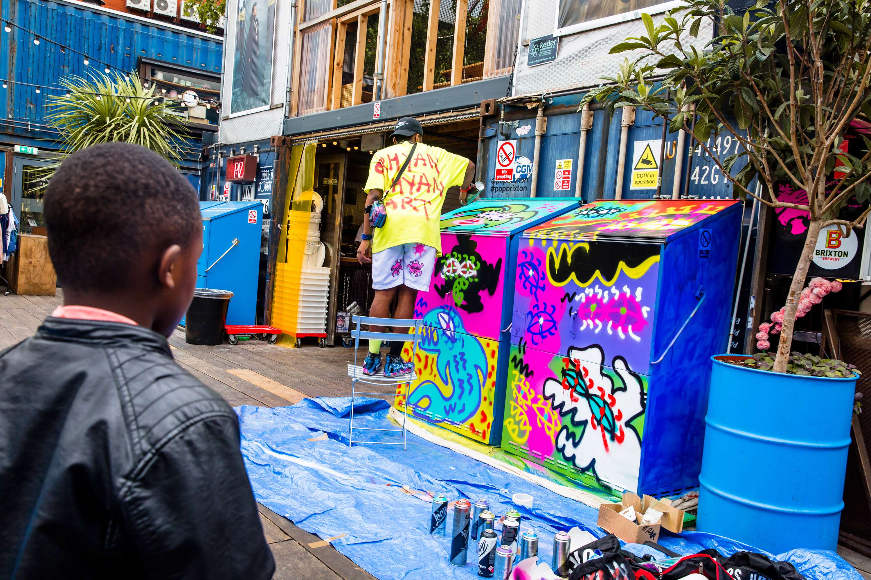 Community Art for Pop Brixton by Rhyan Rhyan