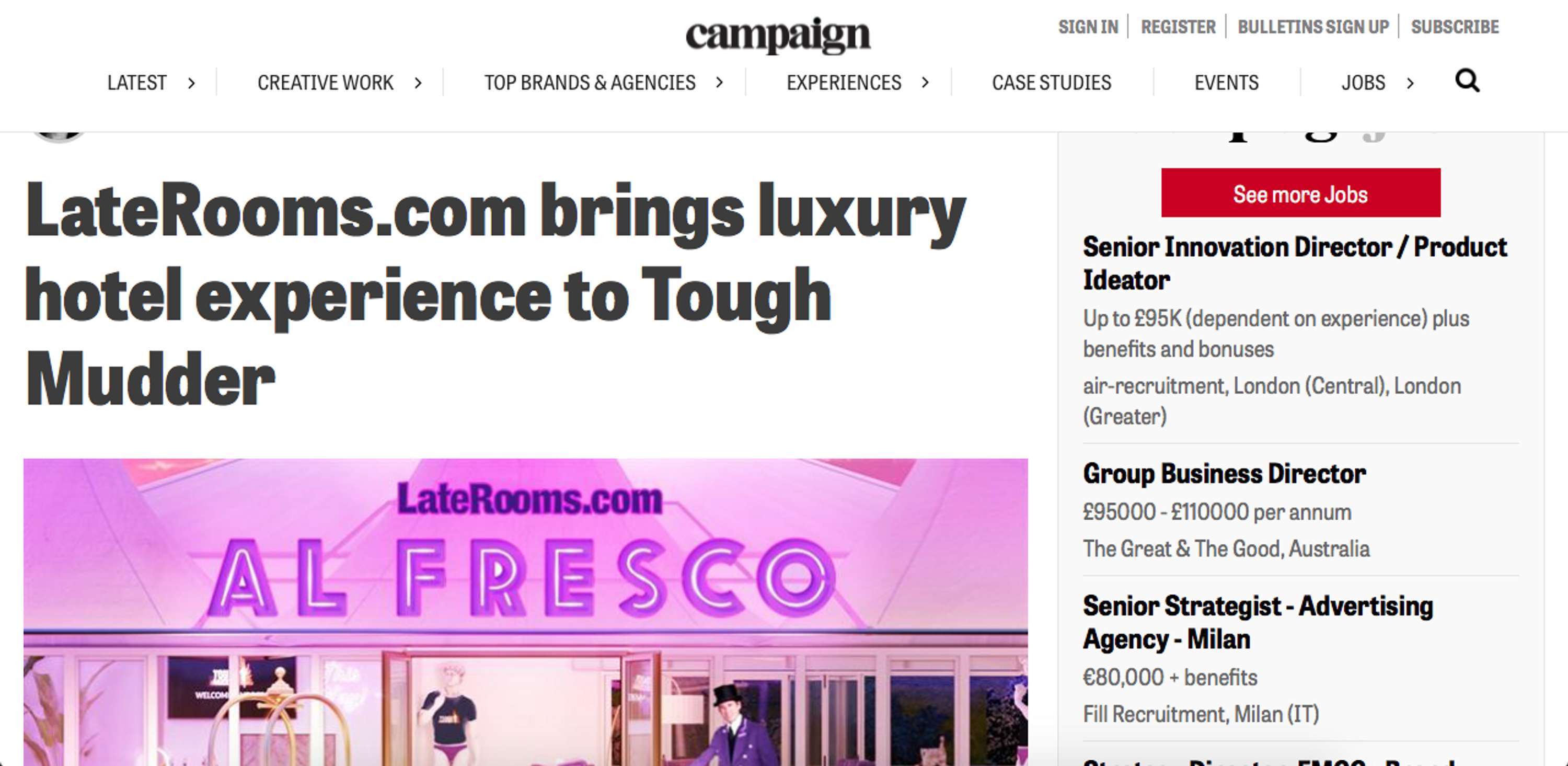 LateRooms.com - Dirty Weekender Campaign by Tom Hallett