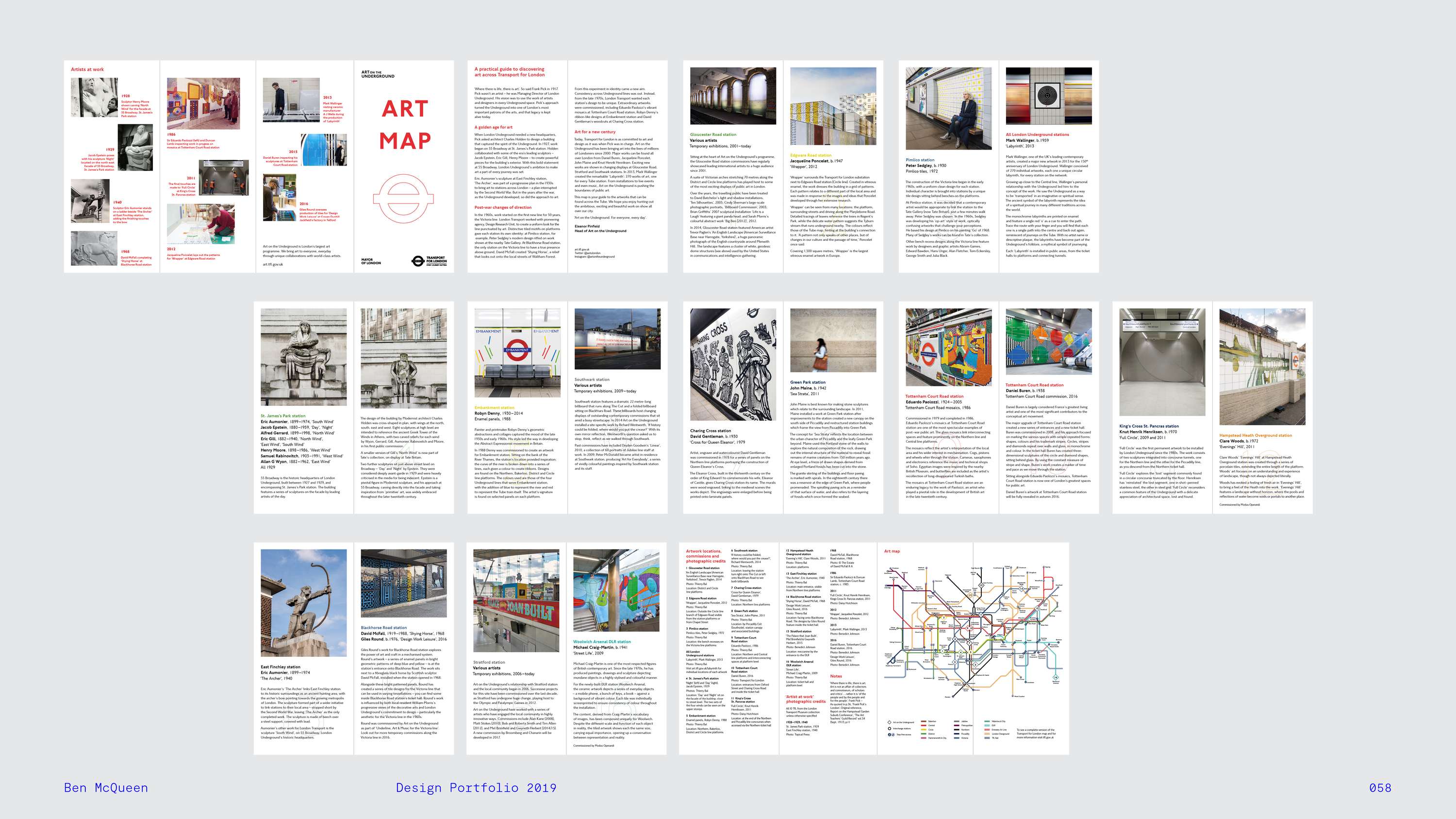 Art on the Underground Map by Ben McQueen