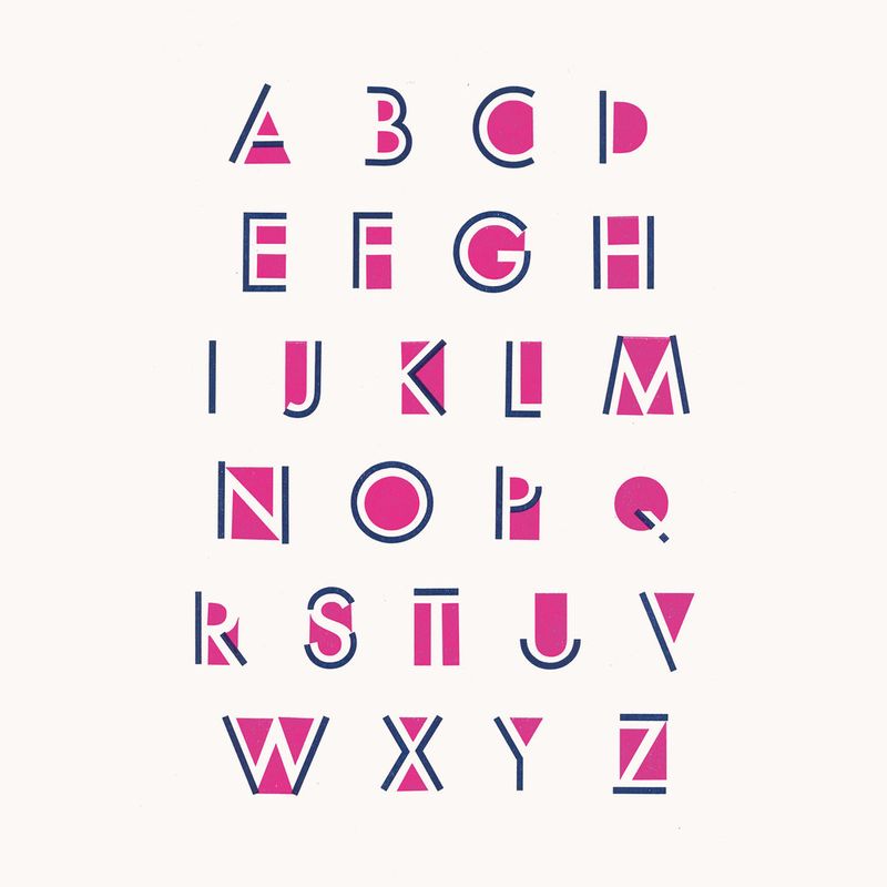 Counterform Alphabet by Emilia Kalyvides