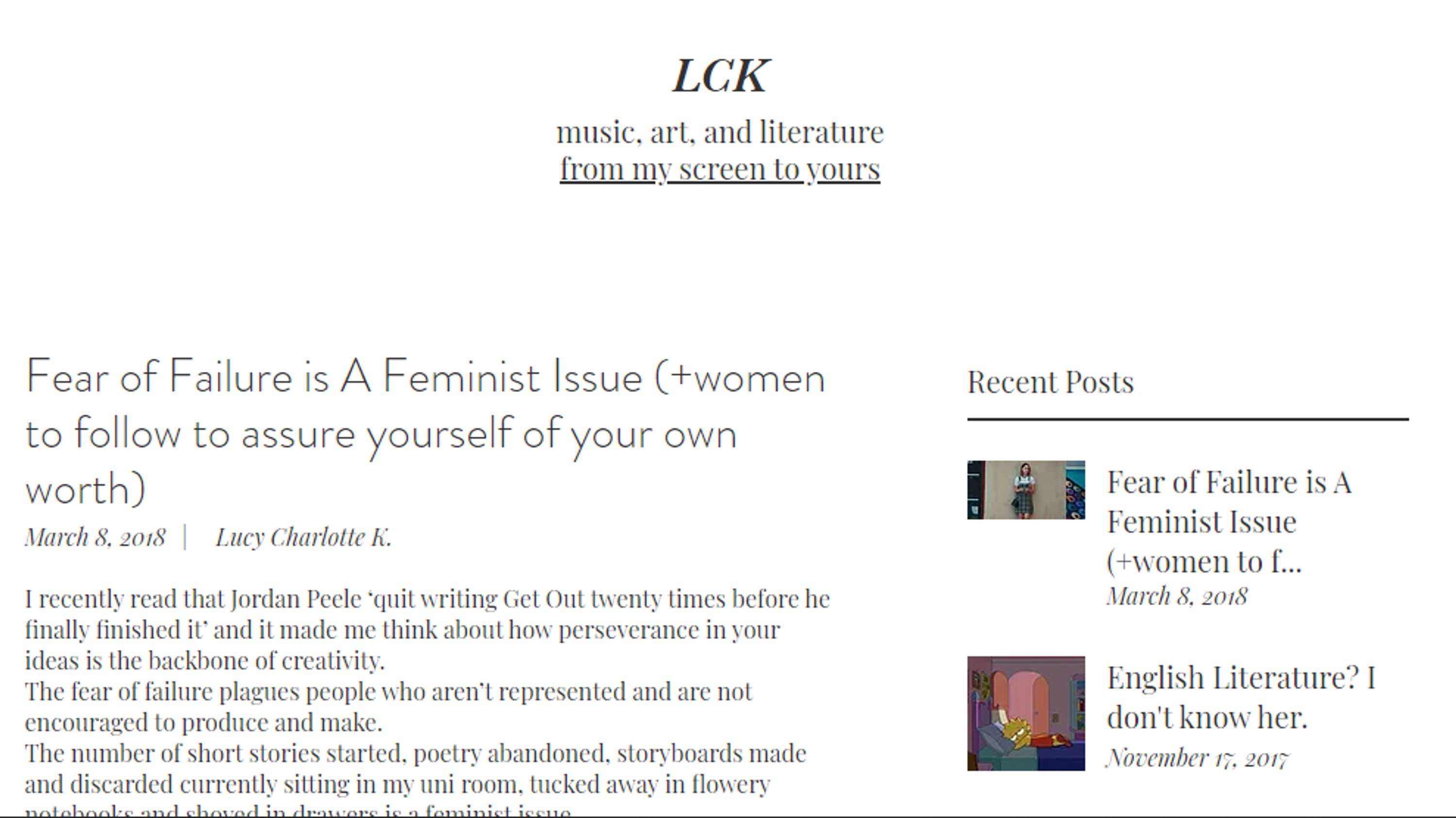LCK WRITES by Lucy Kent