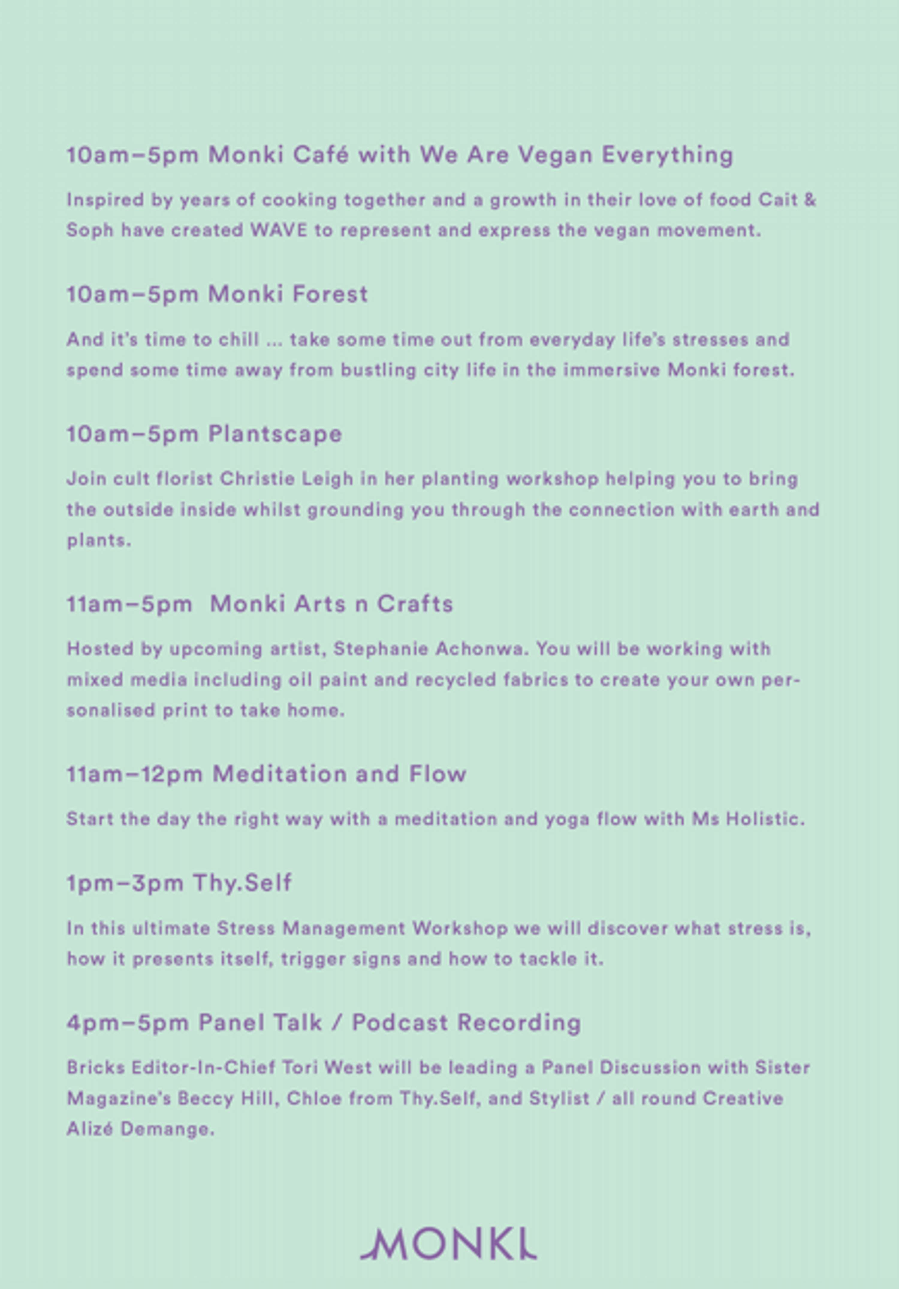 Monki’s Inner Outer Nature Day w/ thy.self by thy.self