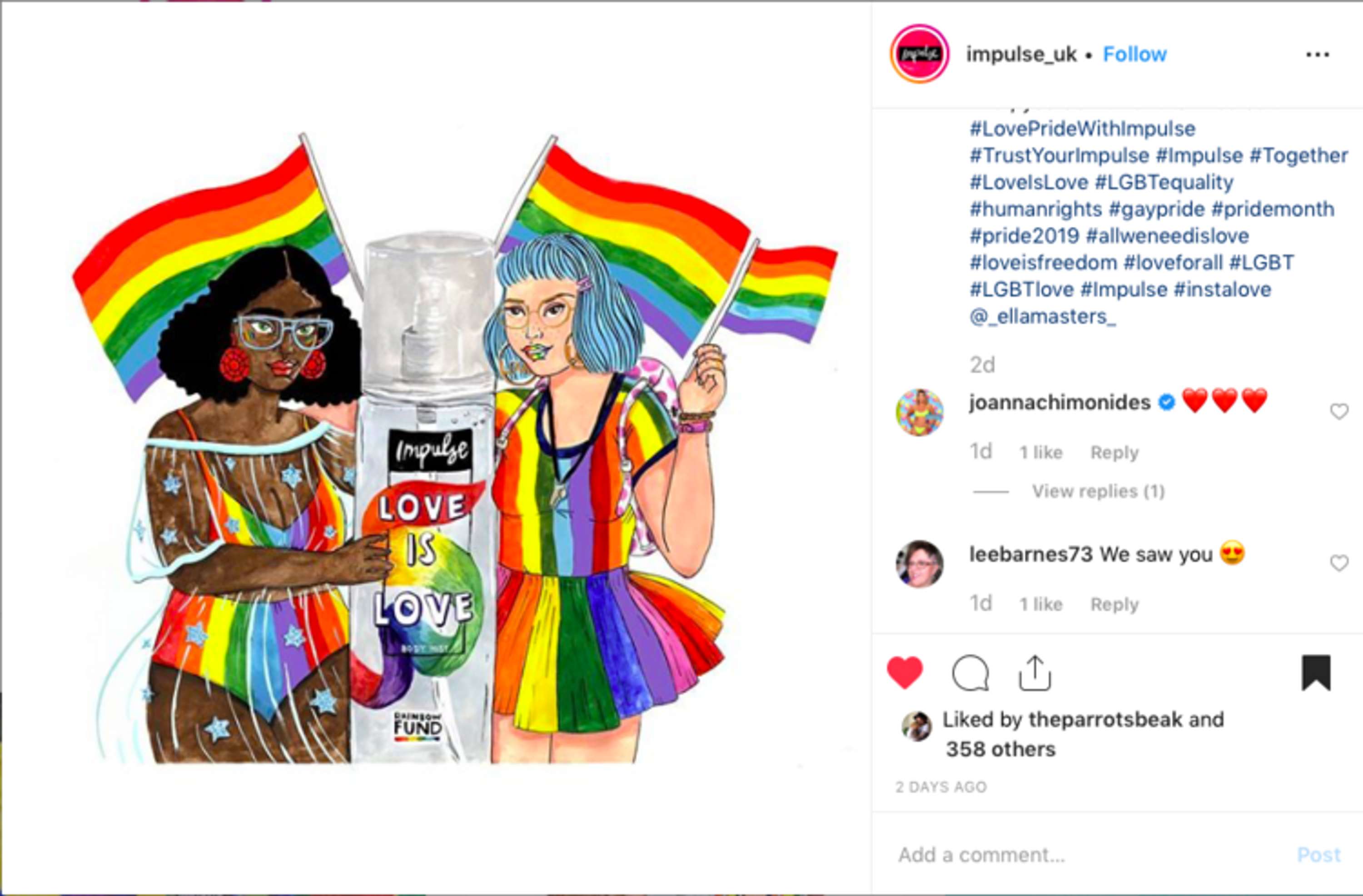 client work - Impulse x Pride by Ella Masters