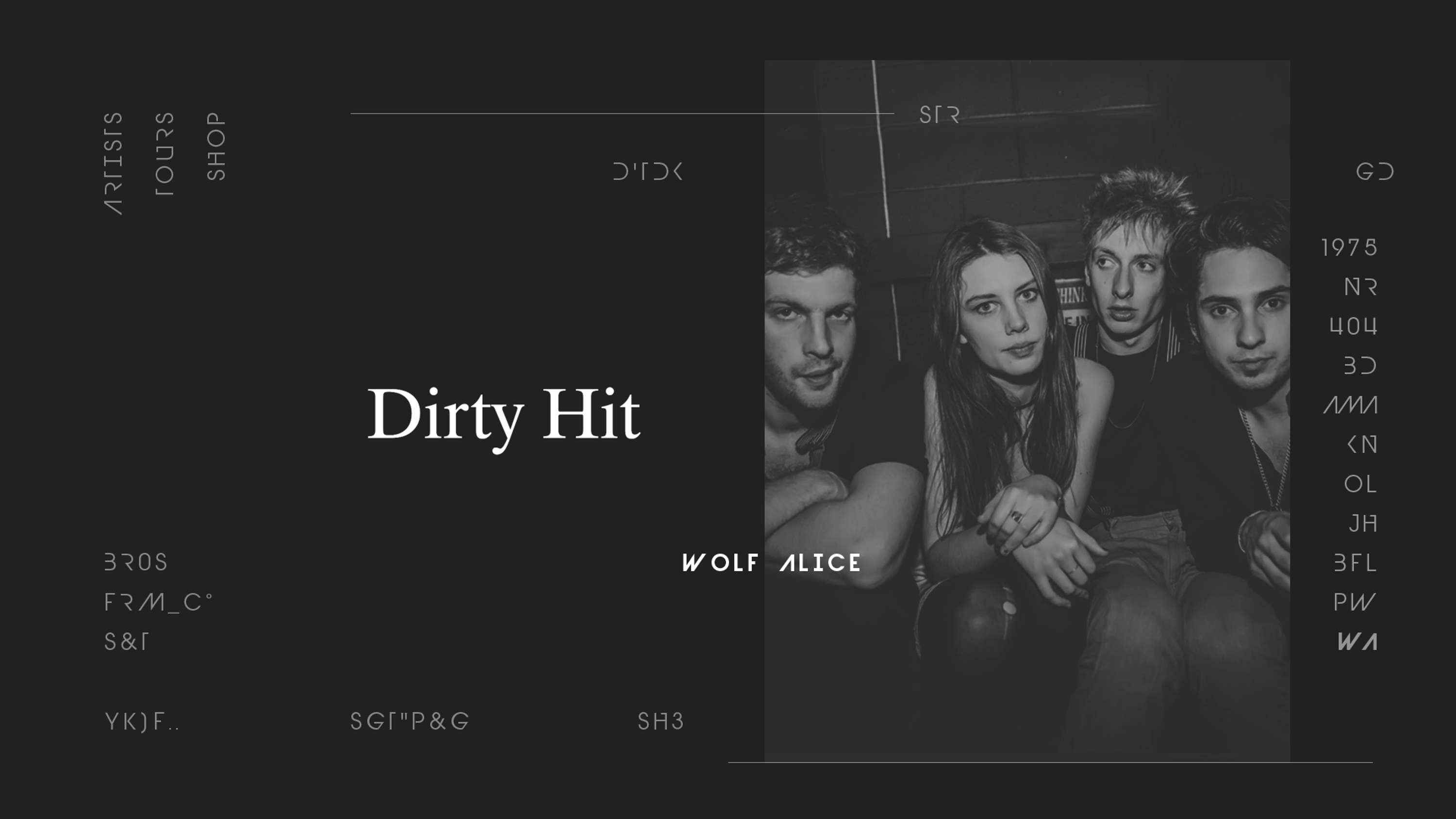 Concept Website for Dirty Hit Record Label by Karen Mattiazzo