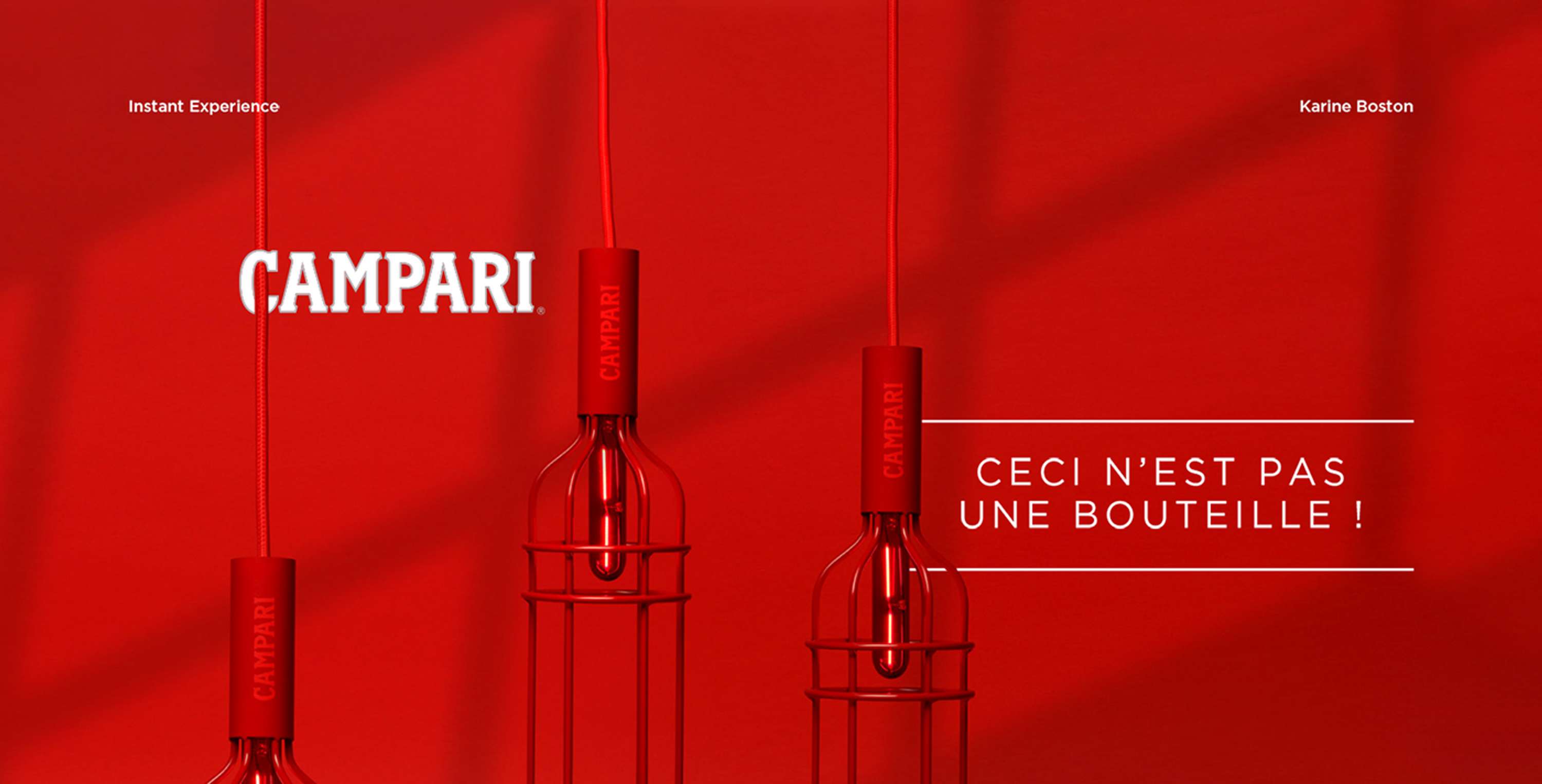 Campari, Instant Xperience Ceci n'est pas une bouteille by Karine Boston