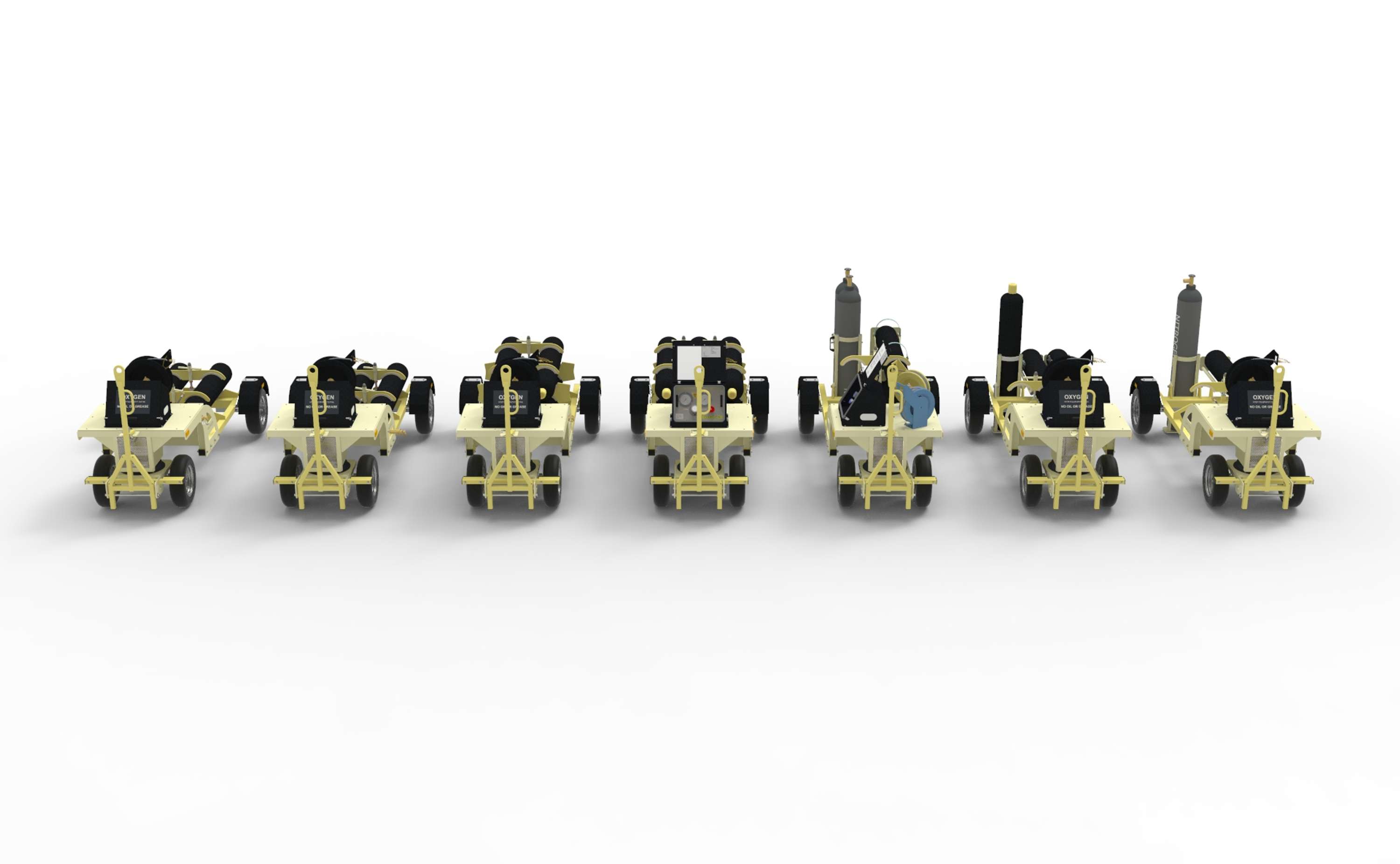 OXYGEN / NITROGEN TROLLEYS by Ludovic BETREMIEUX