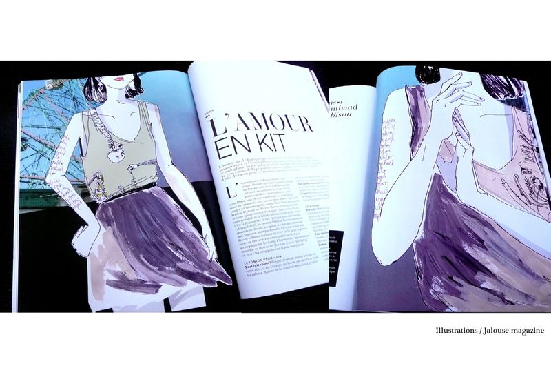 Jalouse - magazine layout, illustrations and Art direction by Anna Ferrier
