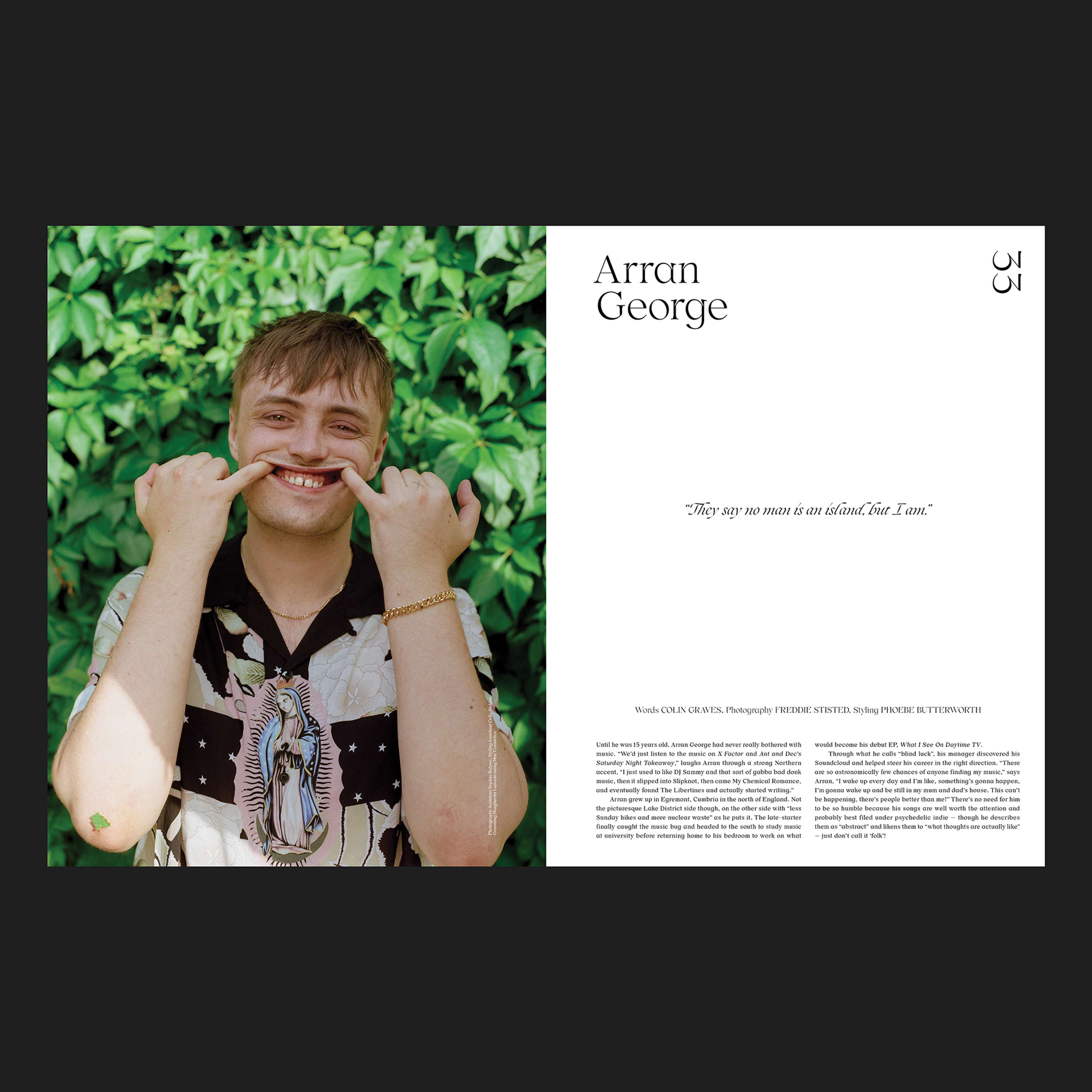 Aaran George X Notion 85th Issue by Frederick Stisted