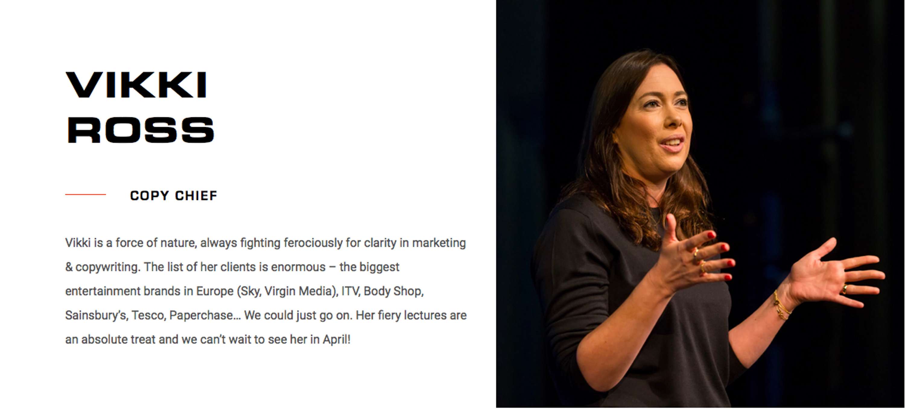 Event Host, Speaker and Masterclass Trainer by Vikki Ross