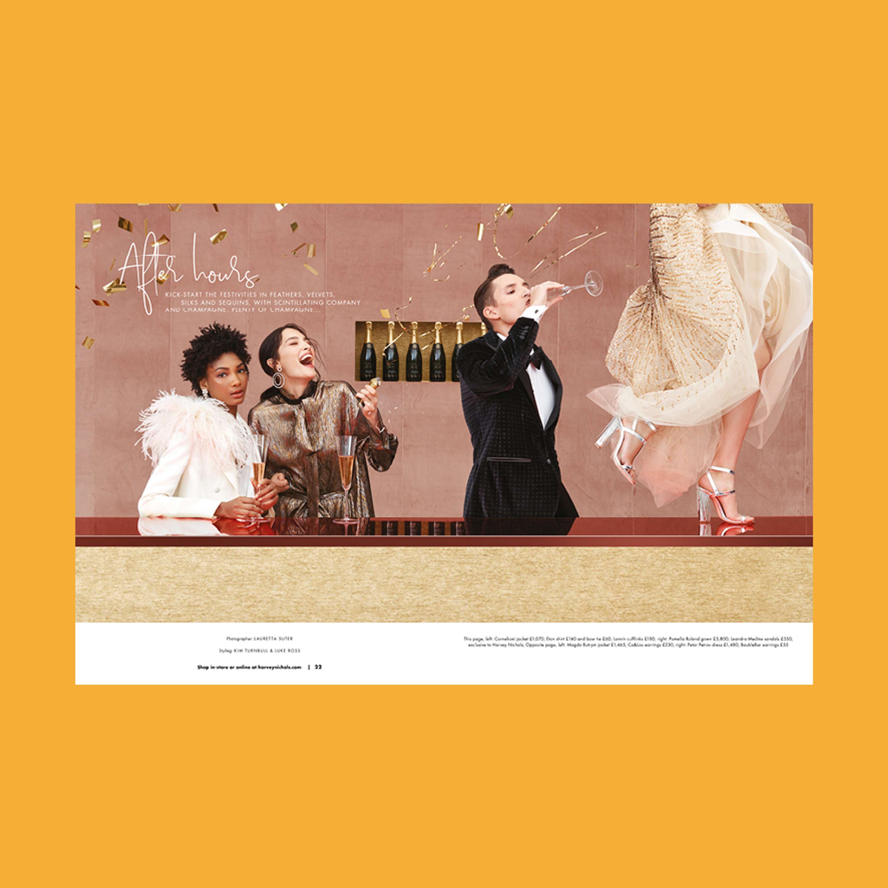 Harvey Nichols Magazine Re-Design - December Issue by Michelle Buckley