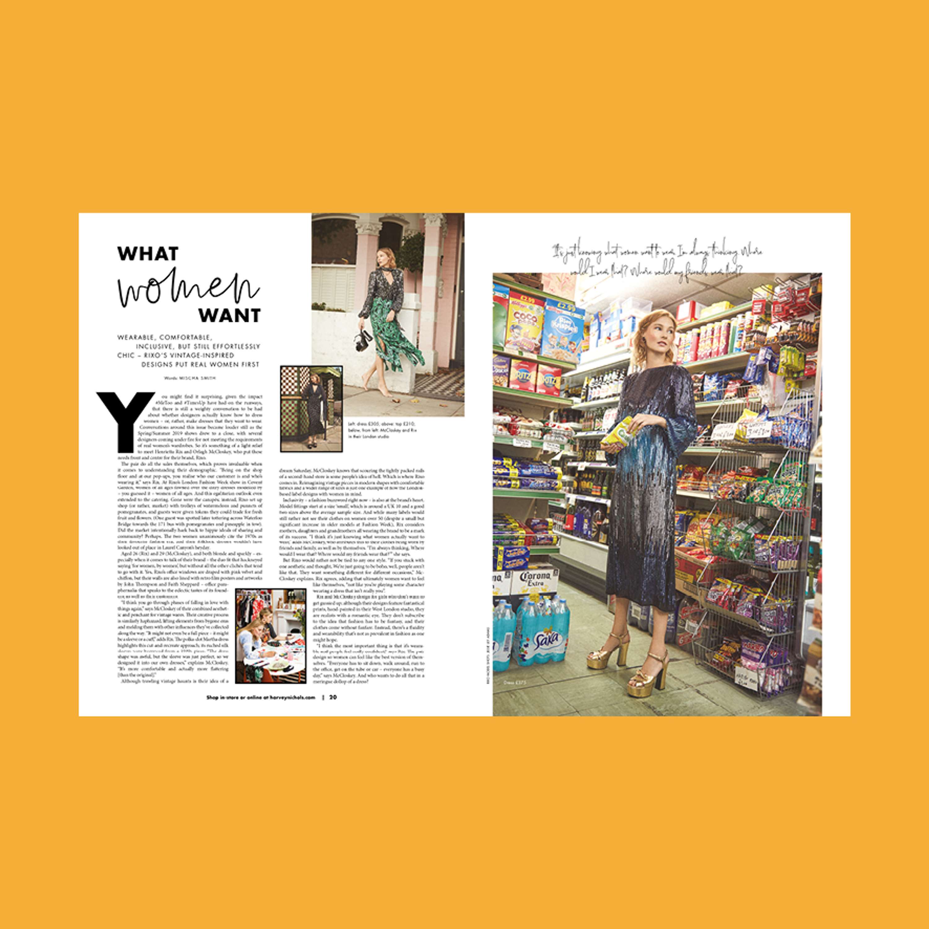 Harvey Nichols Magazine Re-Design - December Issue by Michelle Buckley