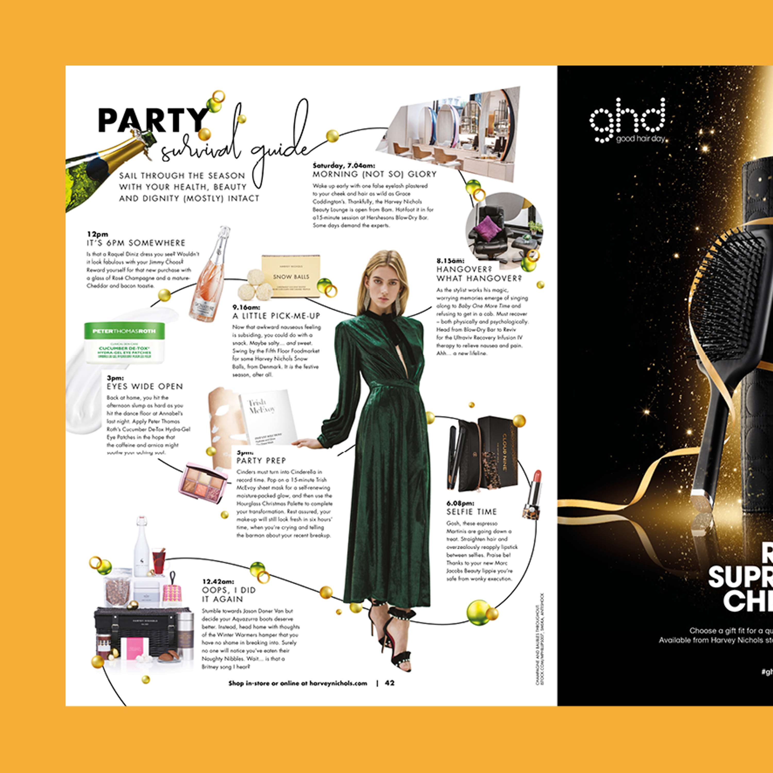 Harvey Nichols Magazine Re-Design - December Issue by Michelle Buckley