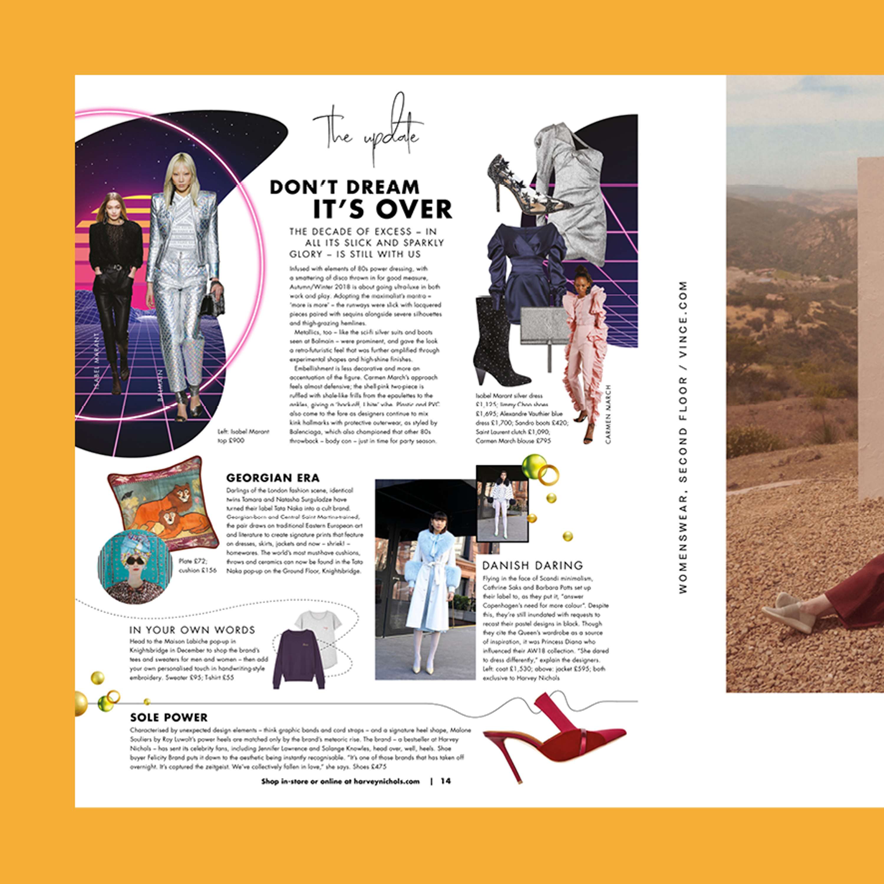 Harvey Nichols Magazine Re-Design - December Issue by Michelle Buckley
