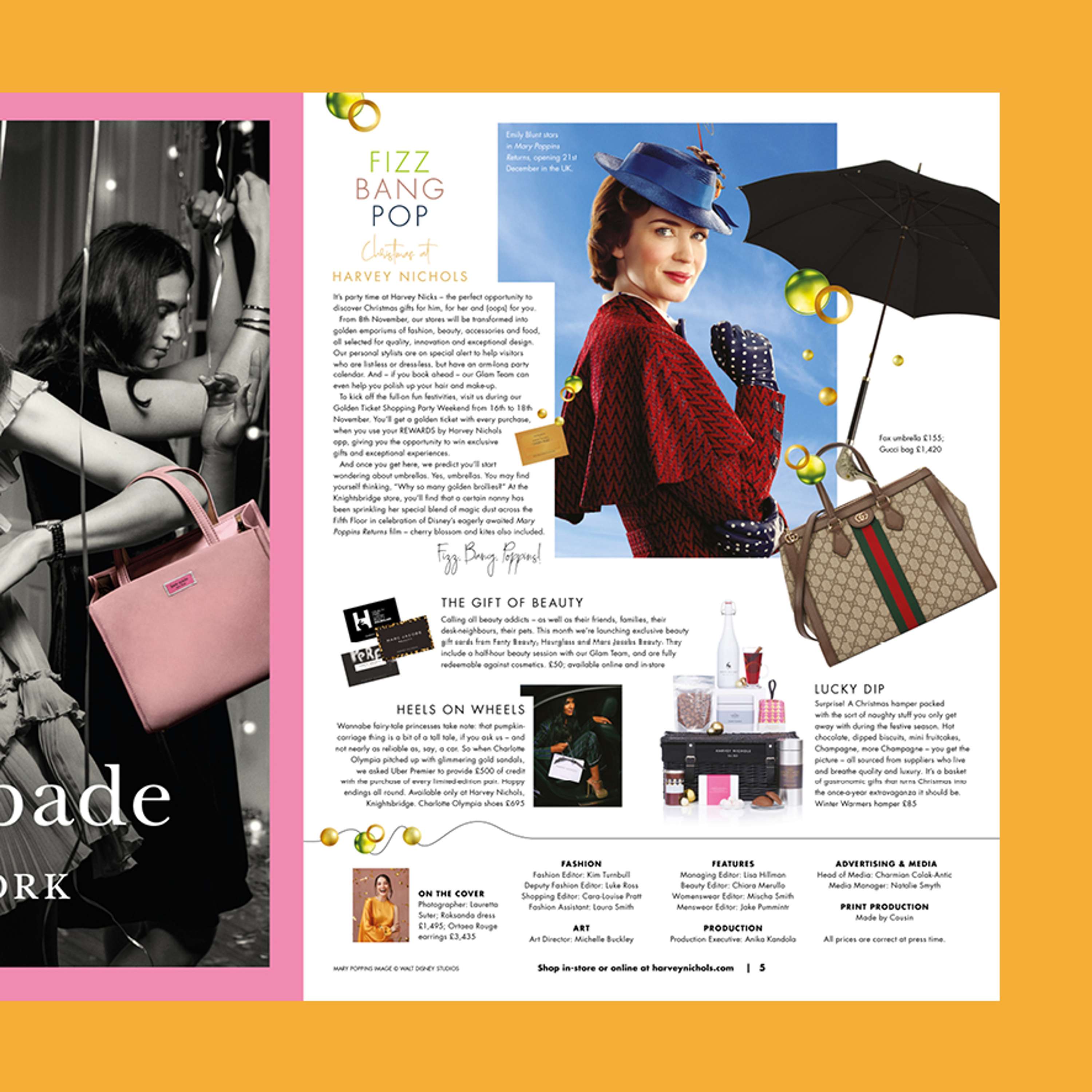 Harvey Nichols Magazine Re-Design - December Issue by Michelle Buckley