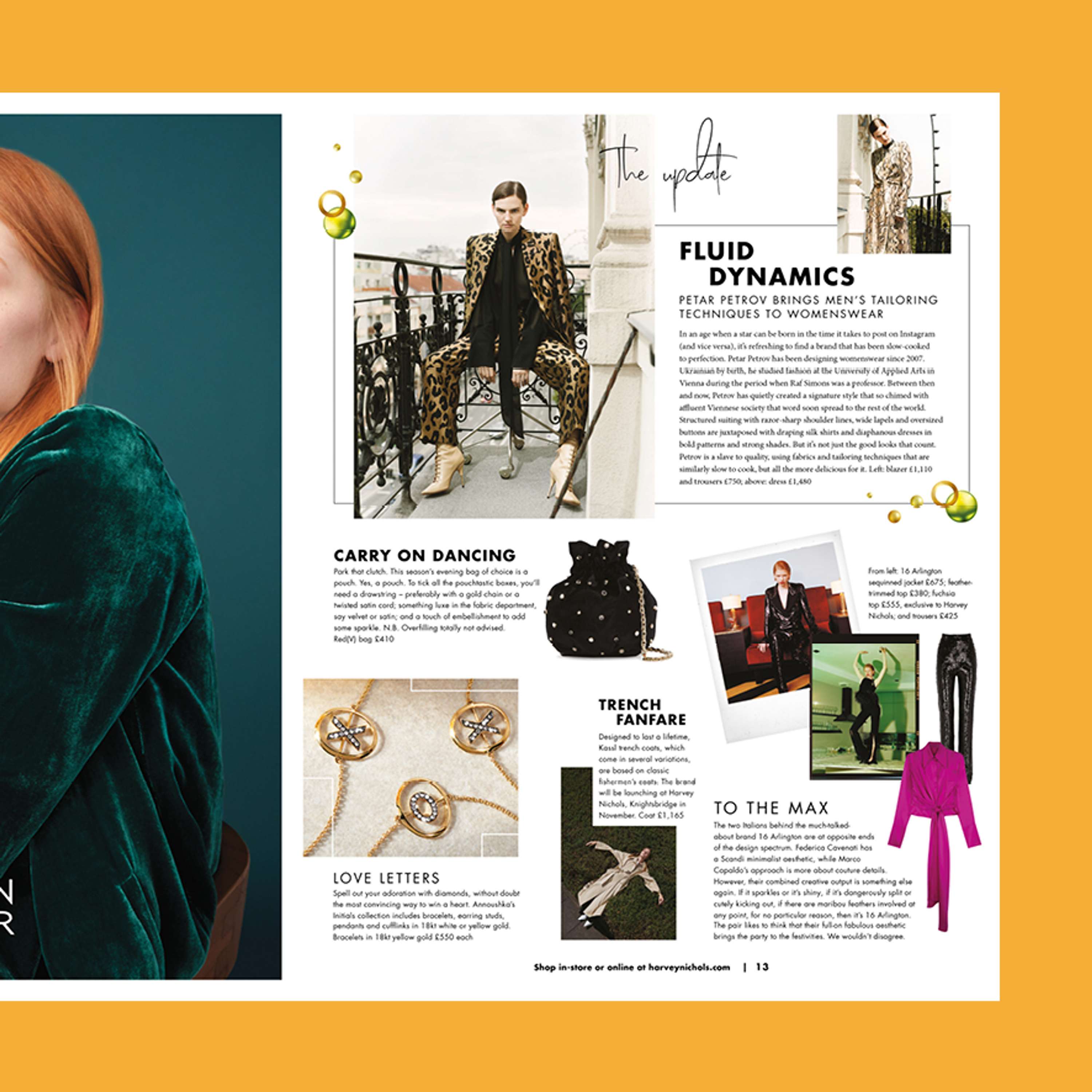 Harvey Nichols Magazine Re-Design - December Issue by Michelle Buckley