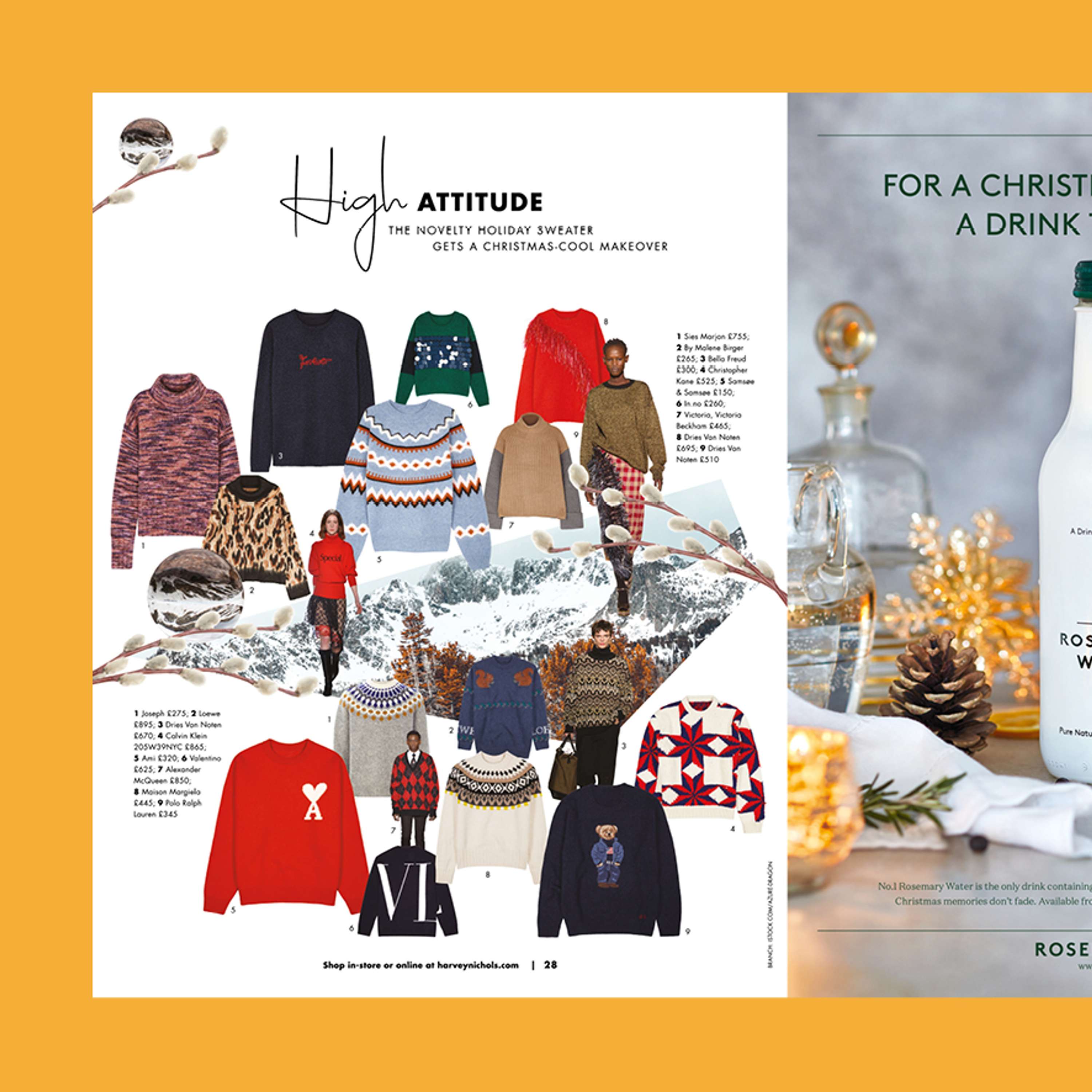 Harvey Nichols Magazine Re-Design - December Issue by Michelle Buckley