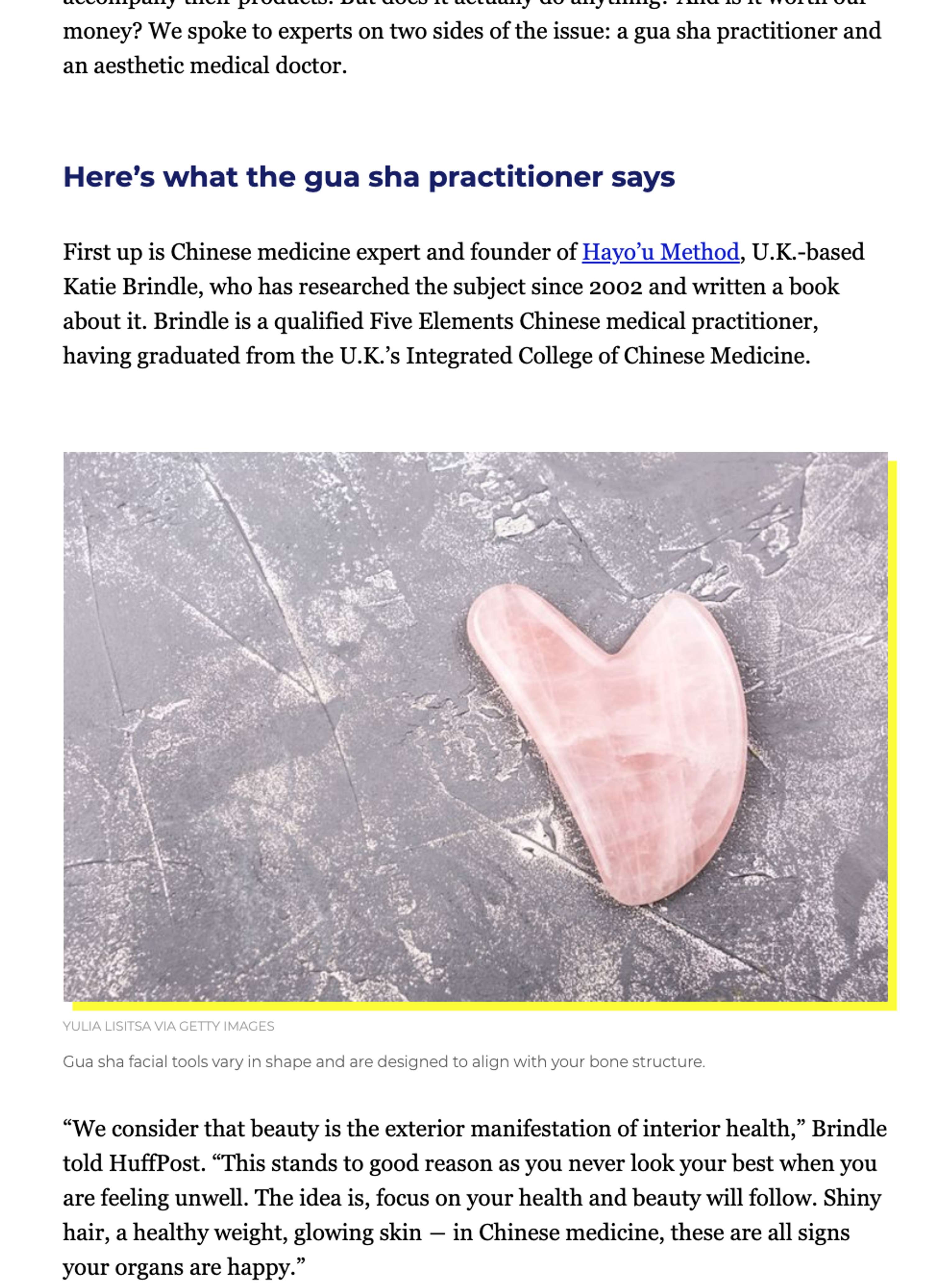 HUFF POST US - What is Gua Sha and Does it Work? by Fani Mari