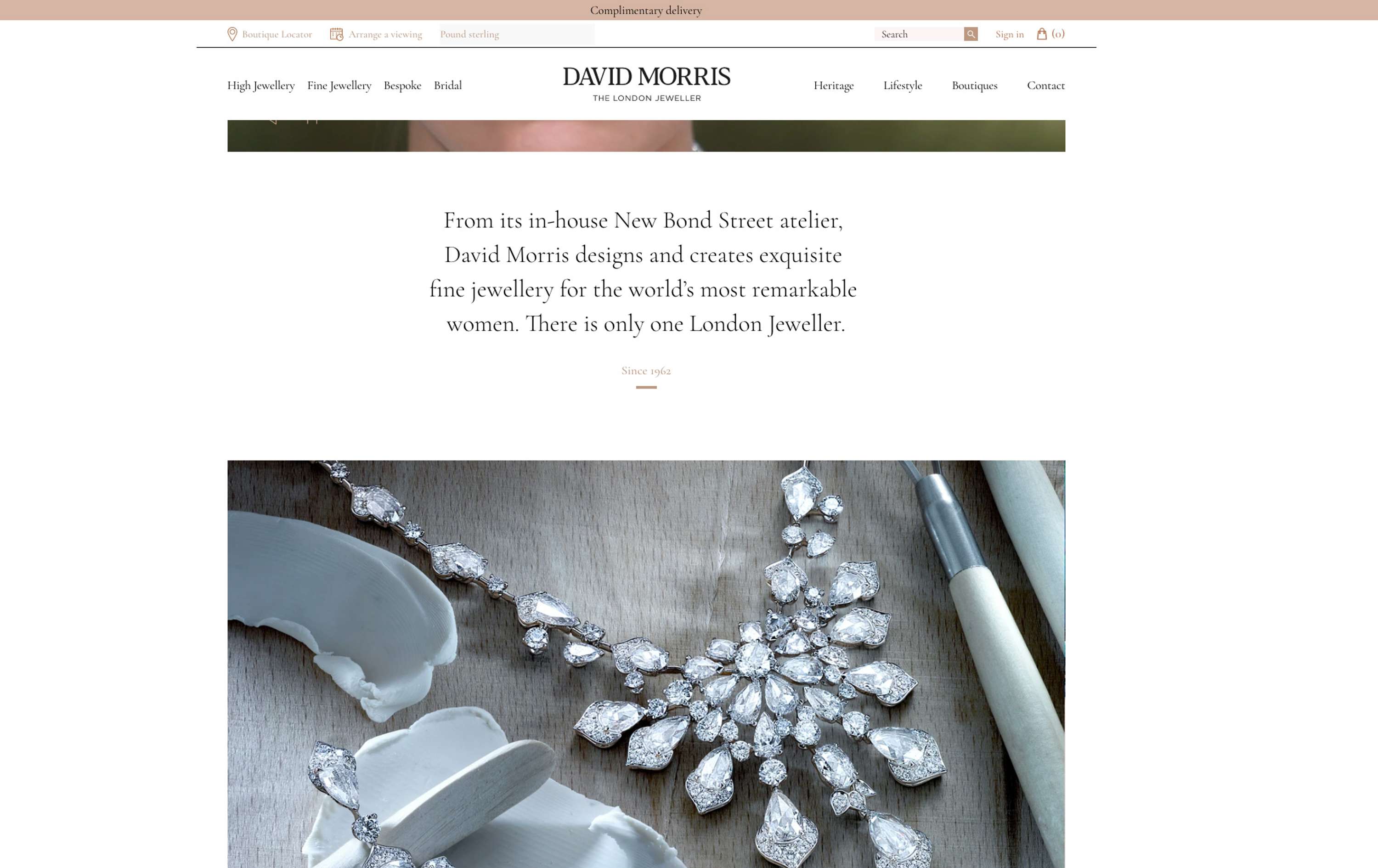 David Morris ecommerce website by Deep