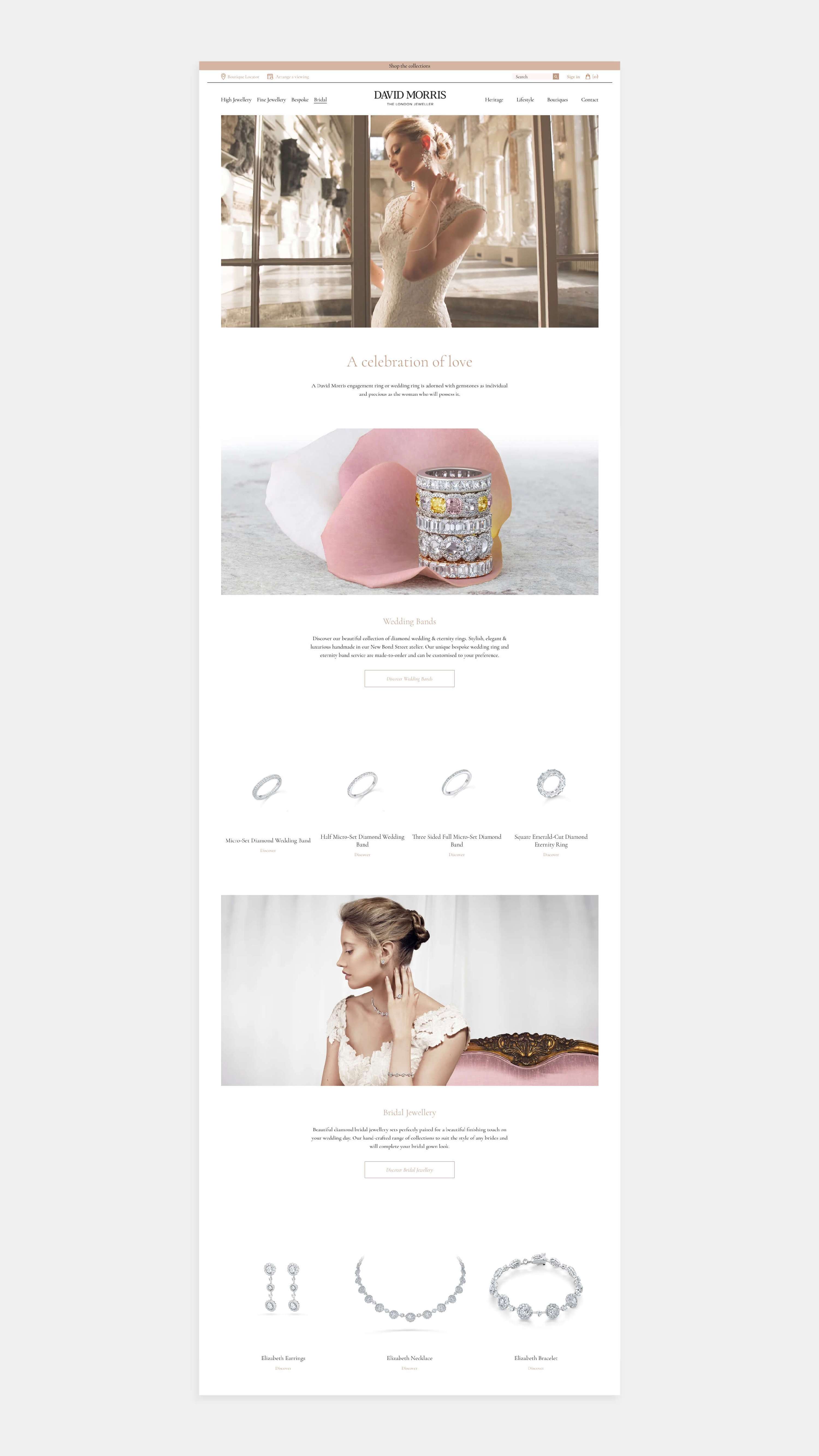 David Morris ecommerce website by Deep