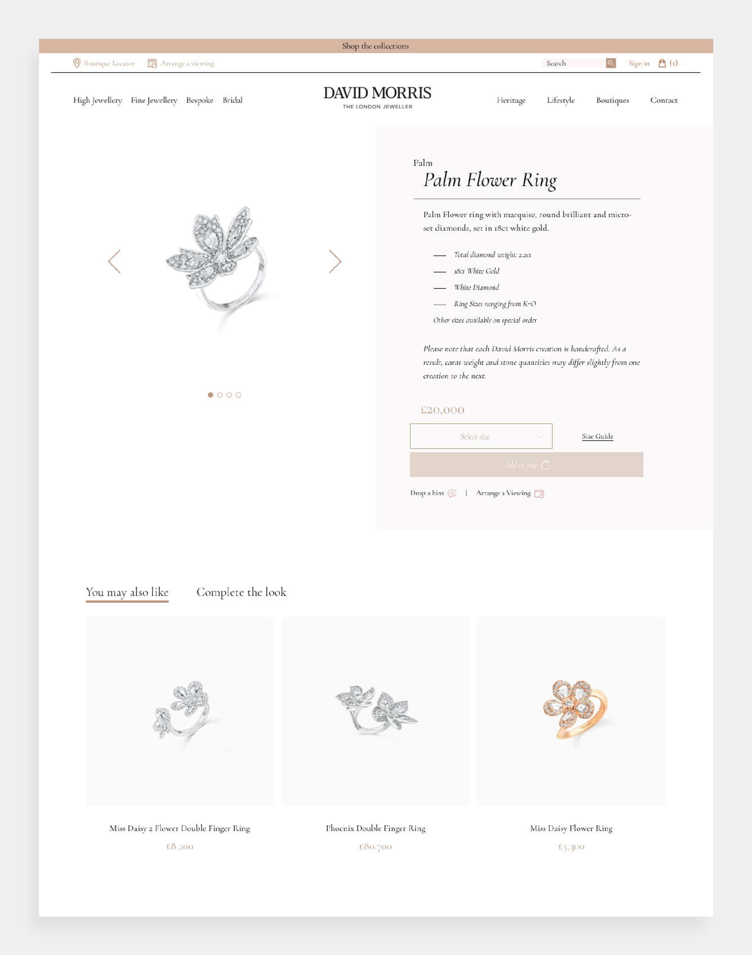 David Morris ecommerce website by Deep