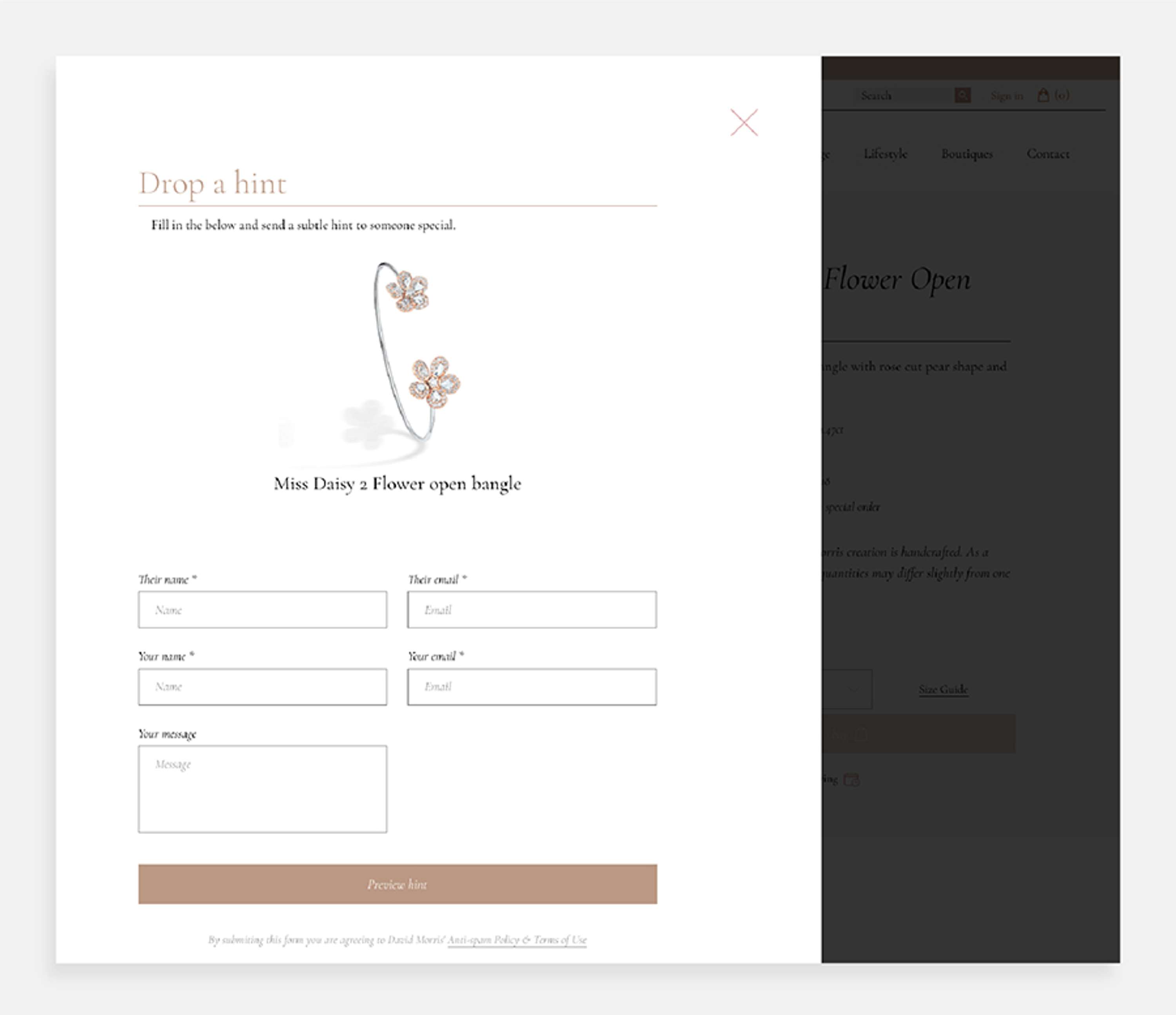 David Morris ecommerce website by Deep