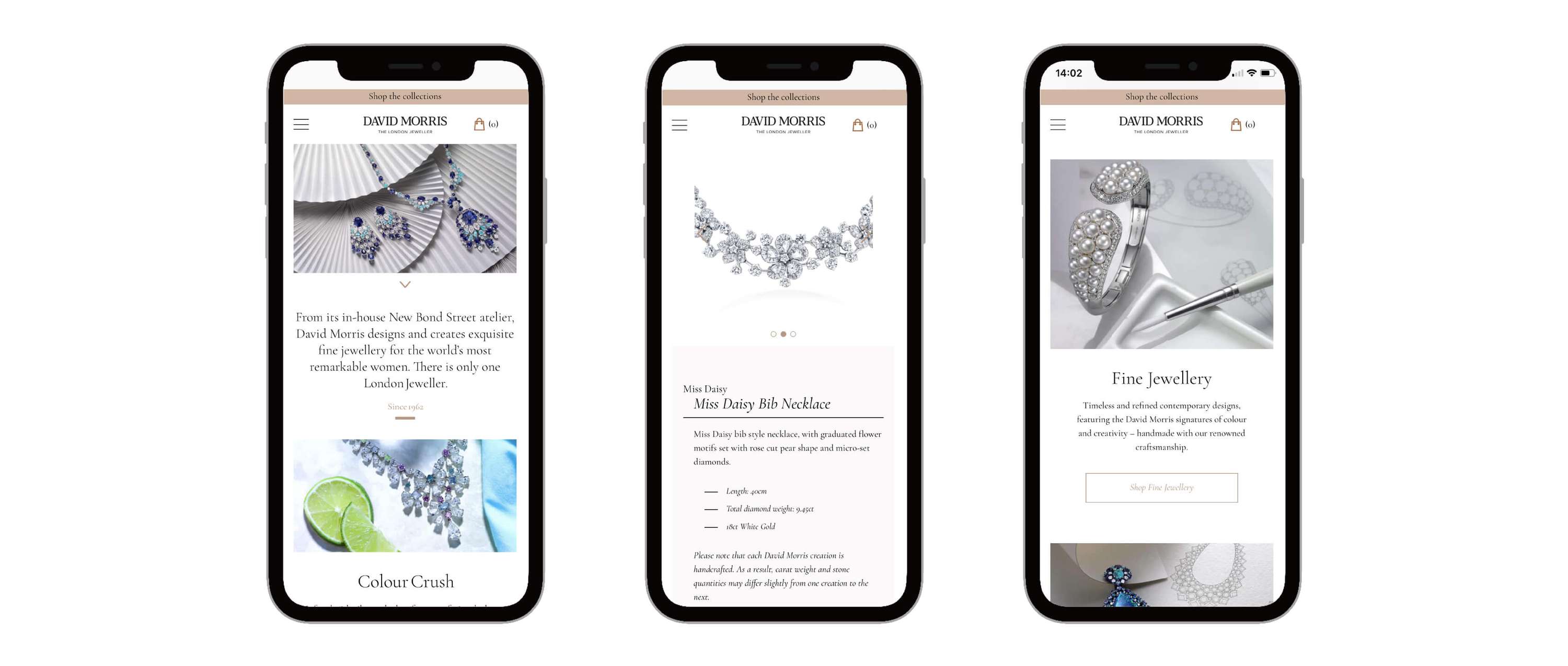 David Morris ecommerce website by Deep