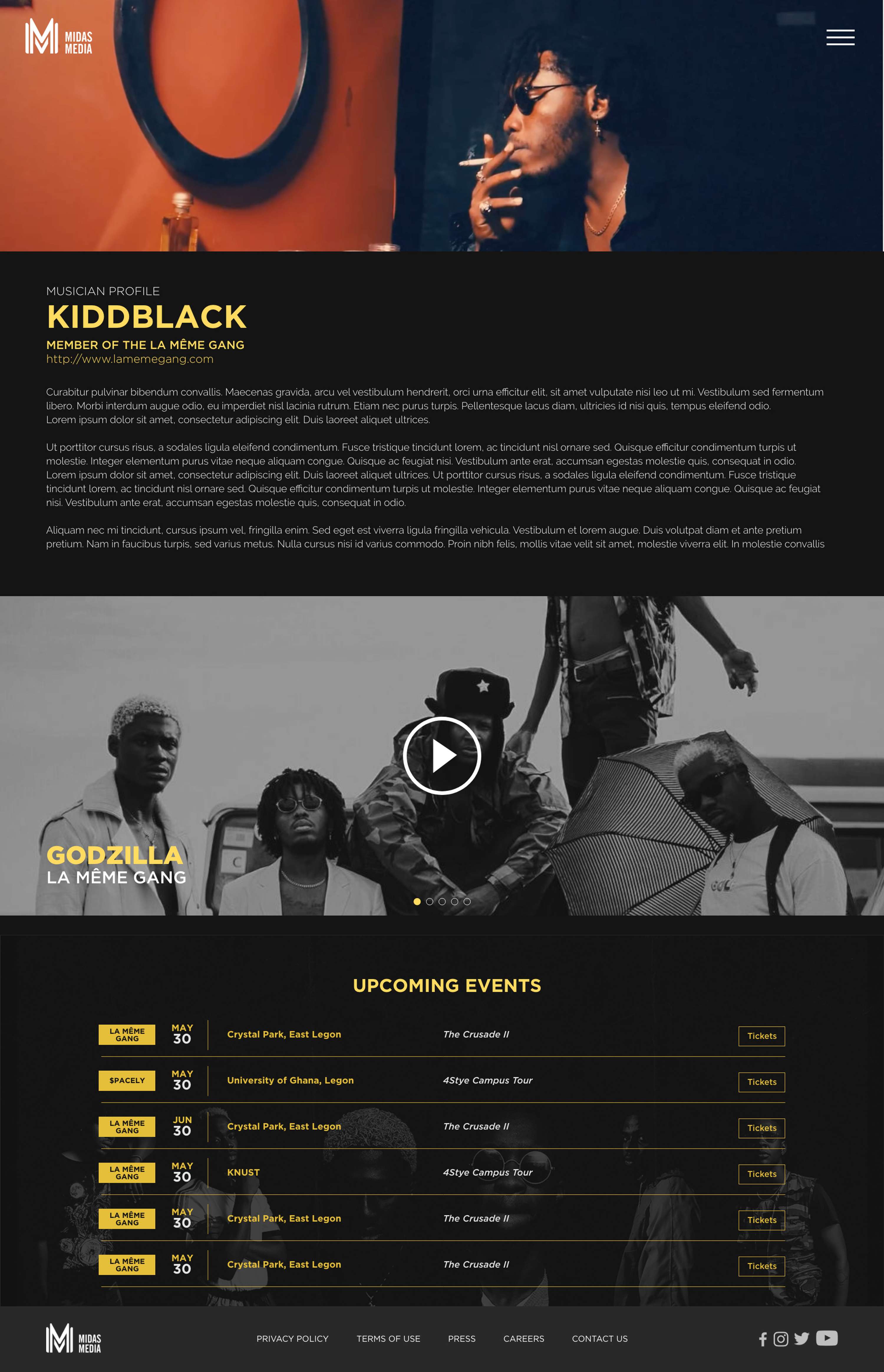 Midas Media UI Design by Stefani Tamakloe