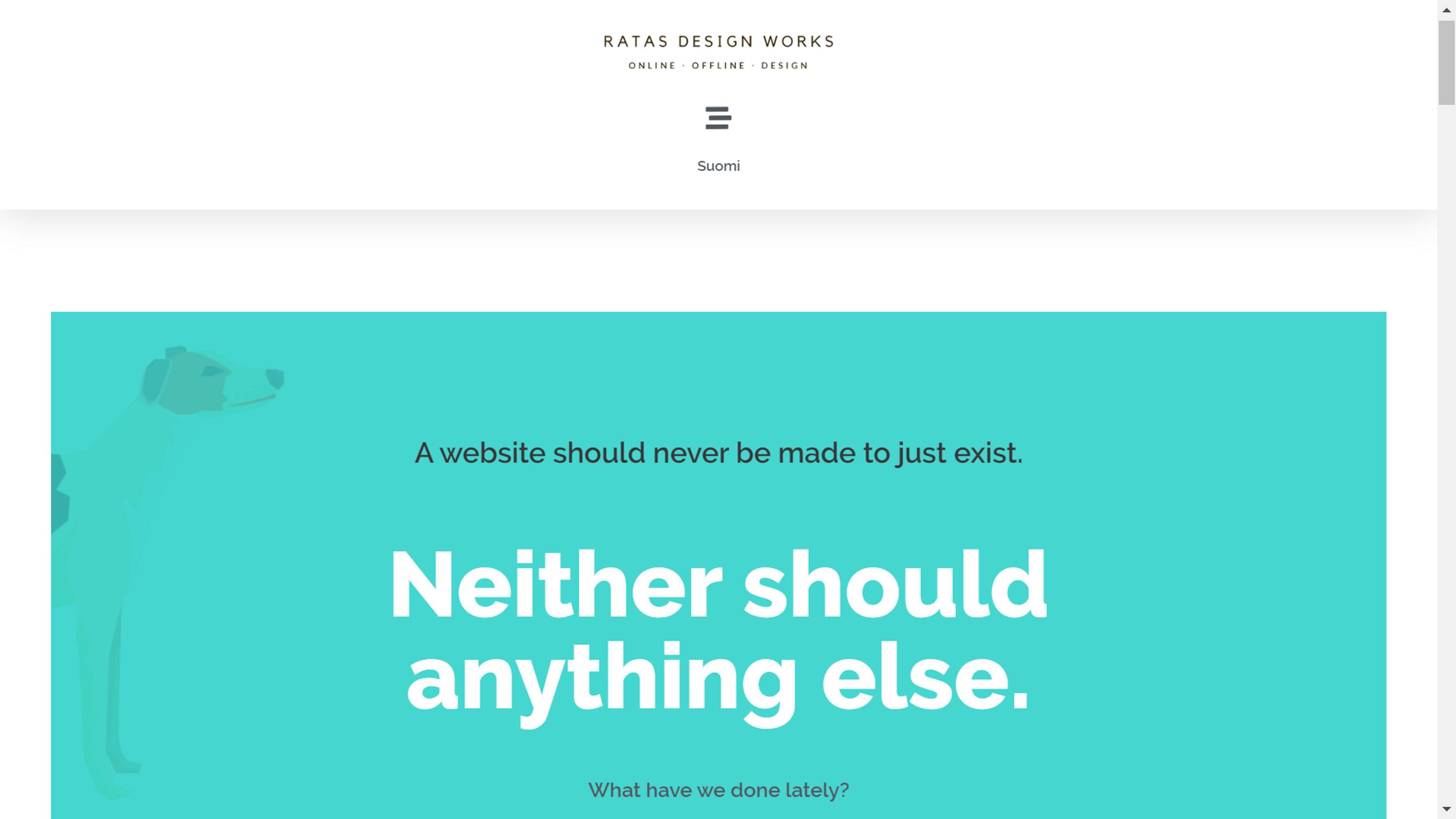 We redid our own website ratasdesign.com by Ville Vatola