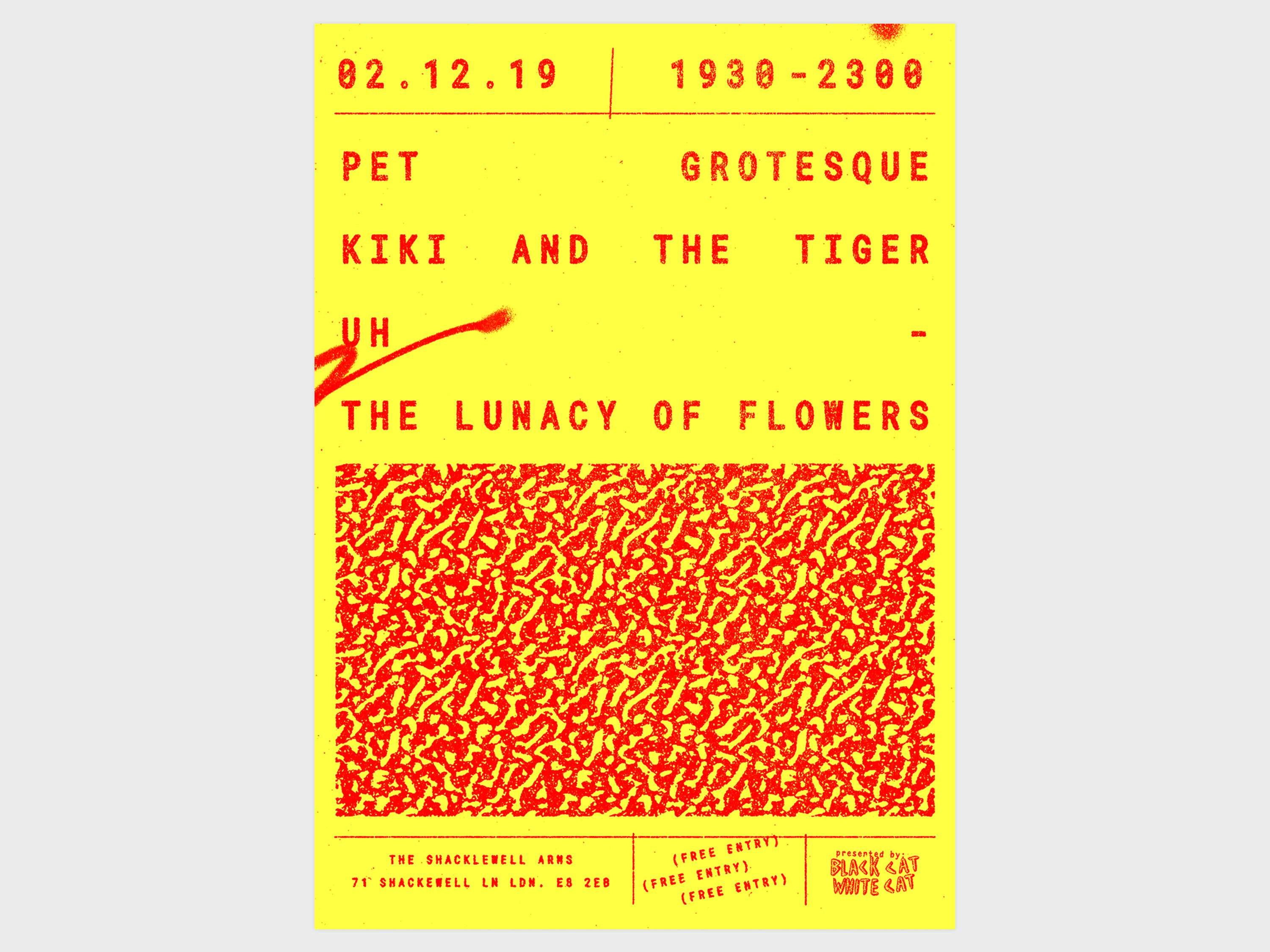 BCWC Weekly Gig Posters by Will Harvey