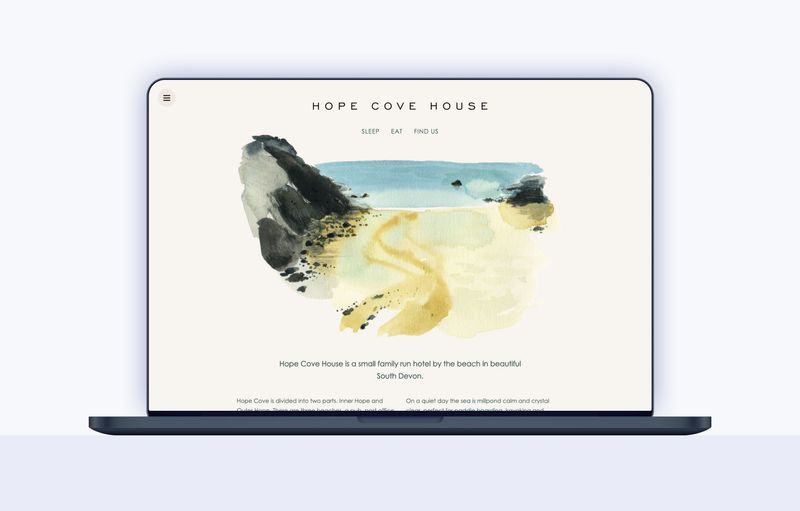 Hope Cove House hotel website by Leon Harris
