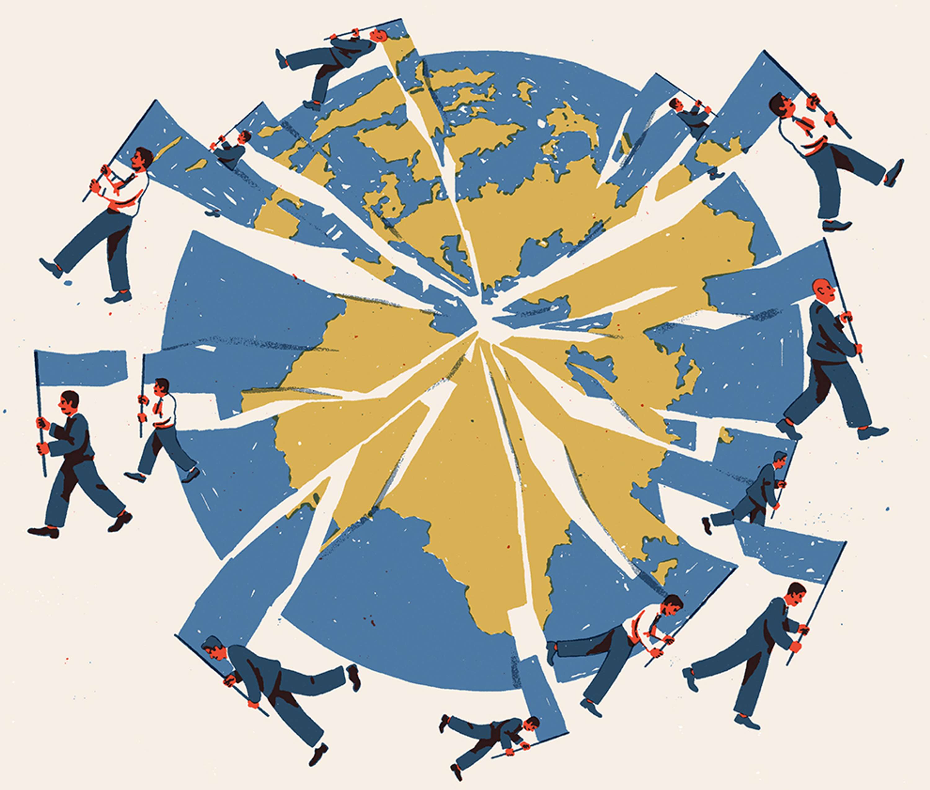 Libération - Editorial illustrations by Harry Tennant