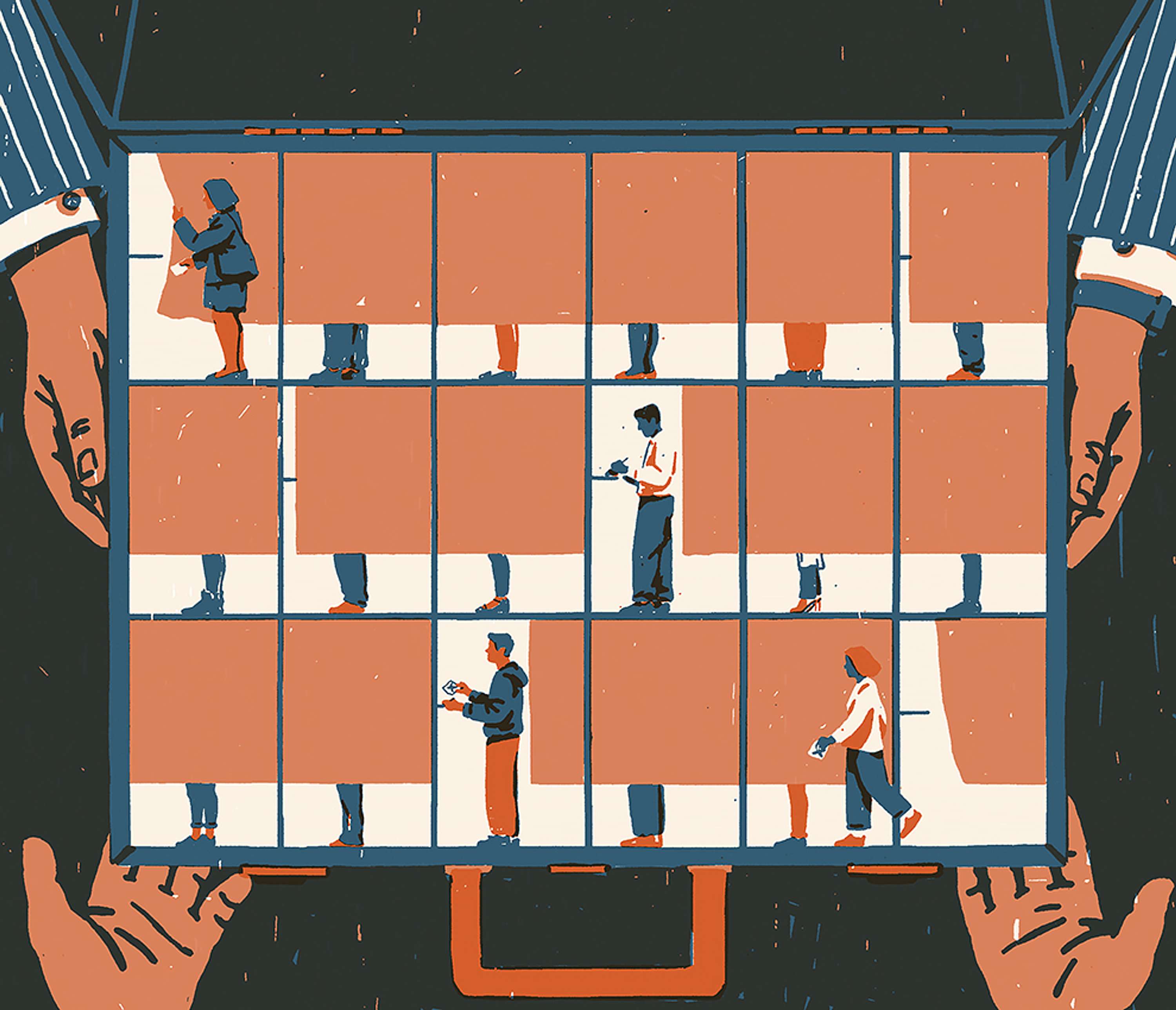Libération - Editorial illustrations by Harry Tennant