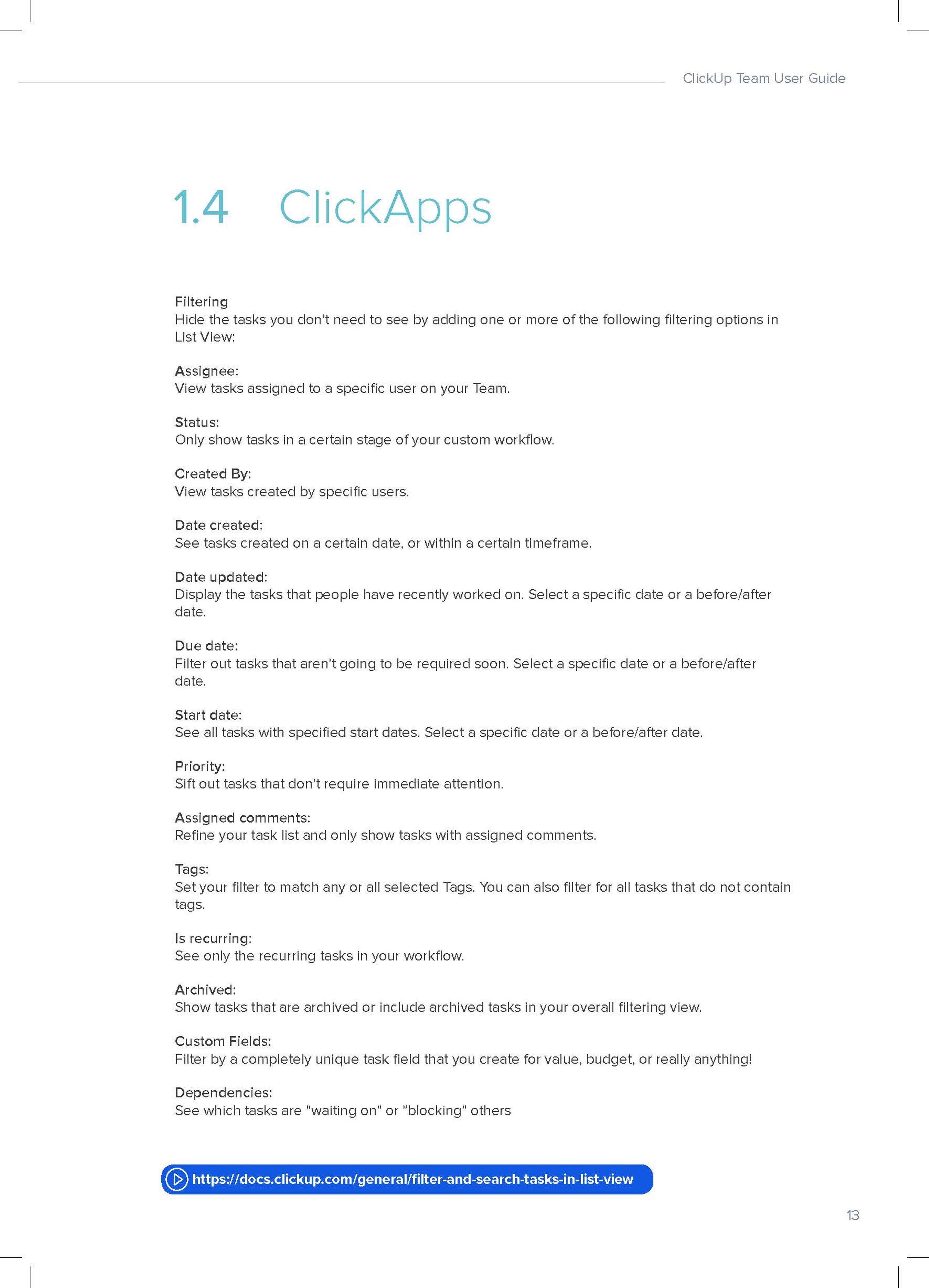 Guide Books for Click-Up by Musa Innis