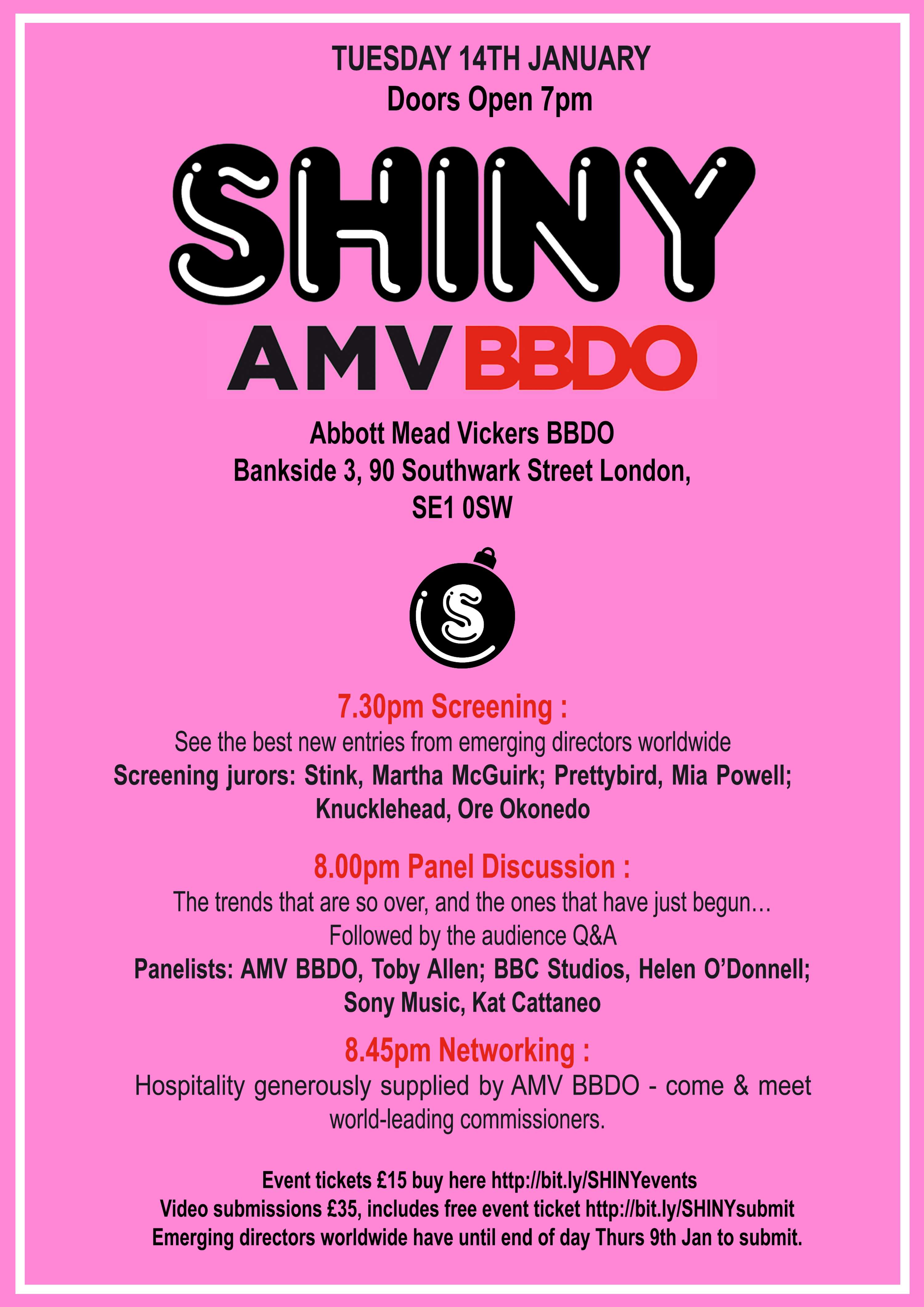SHINY EVENT @ AMV BBDO 14th Jan by Alex Hedges
