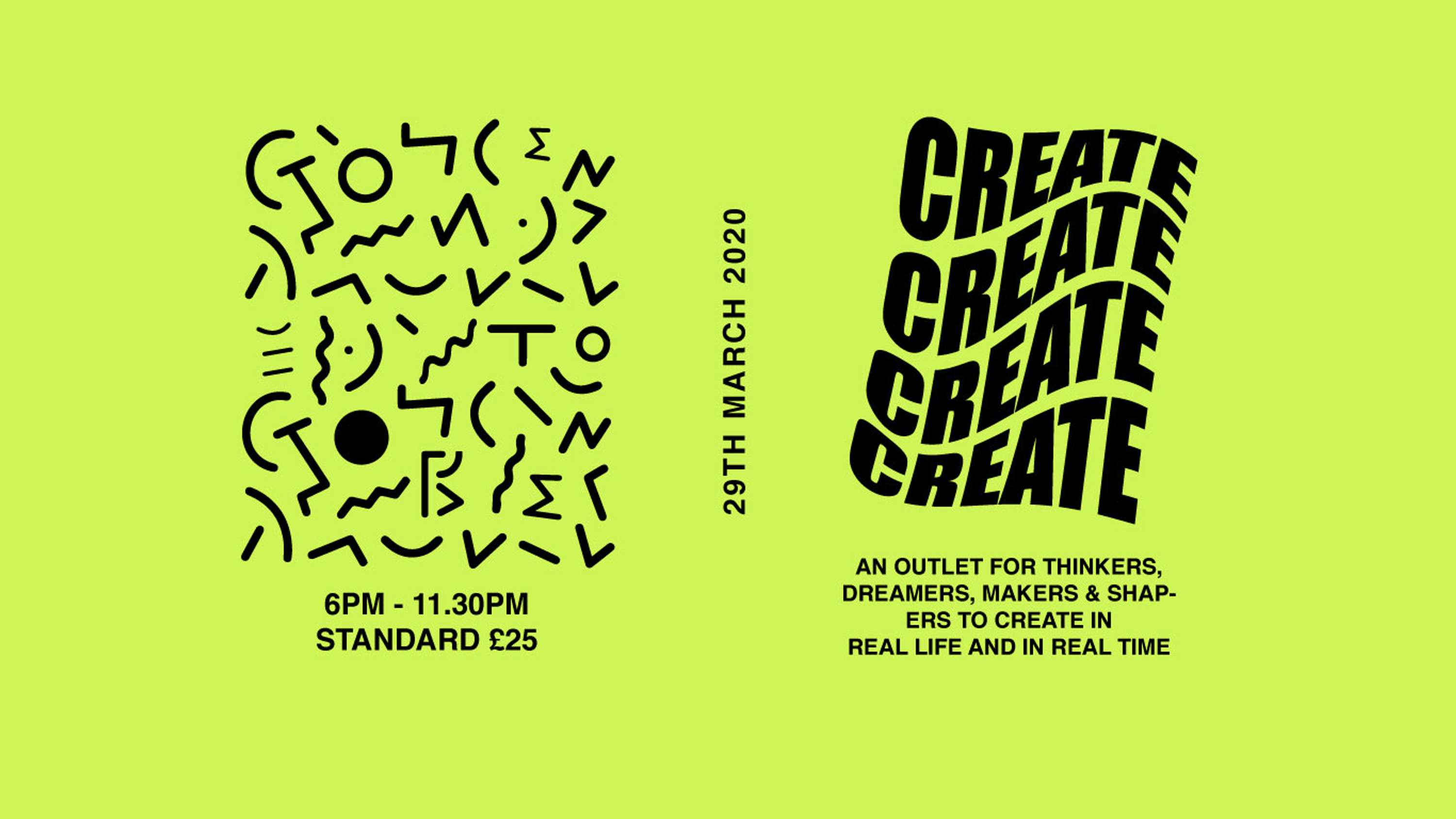Create IRL launch event poster 2020 by frances Para-Mallam