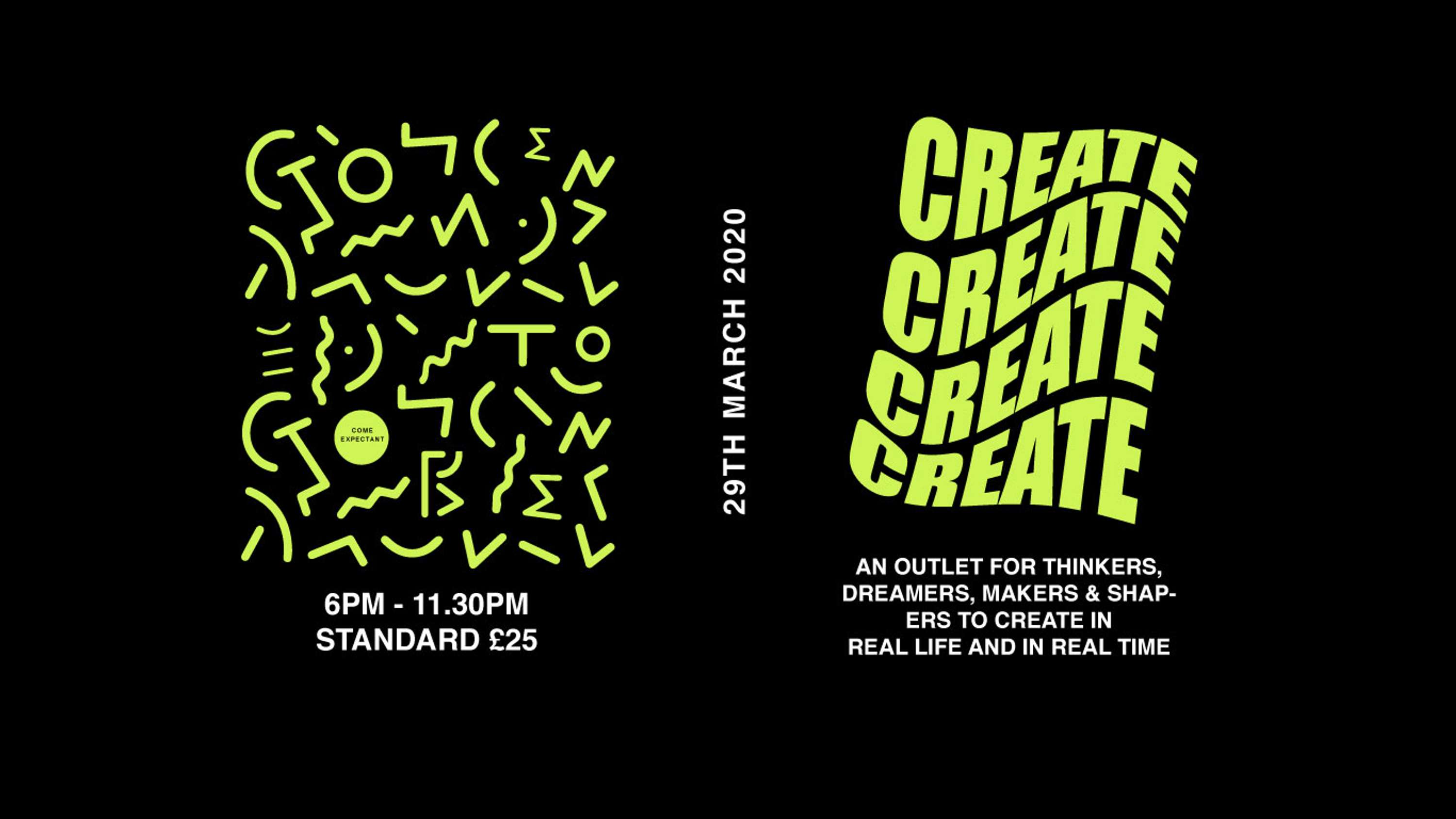 Create IRL launch event poster 2020 by frances Para-Mallam