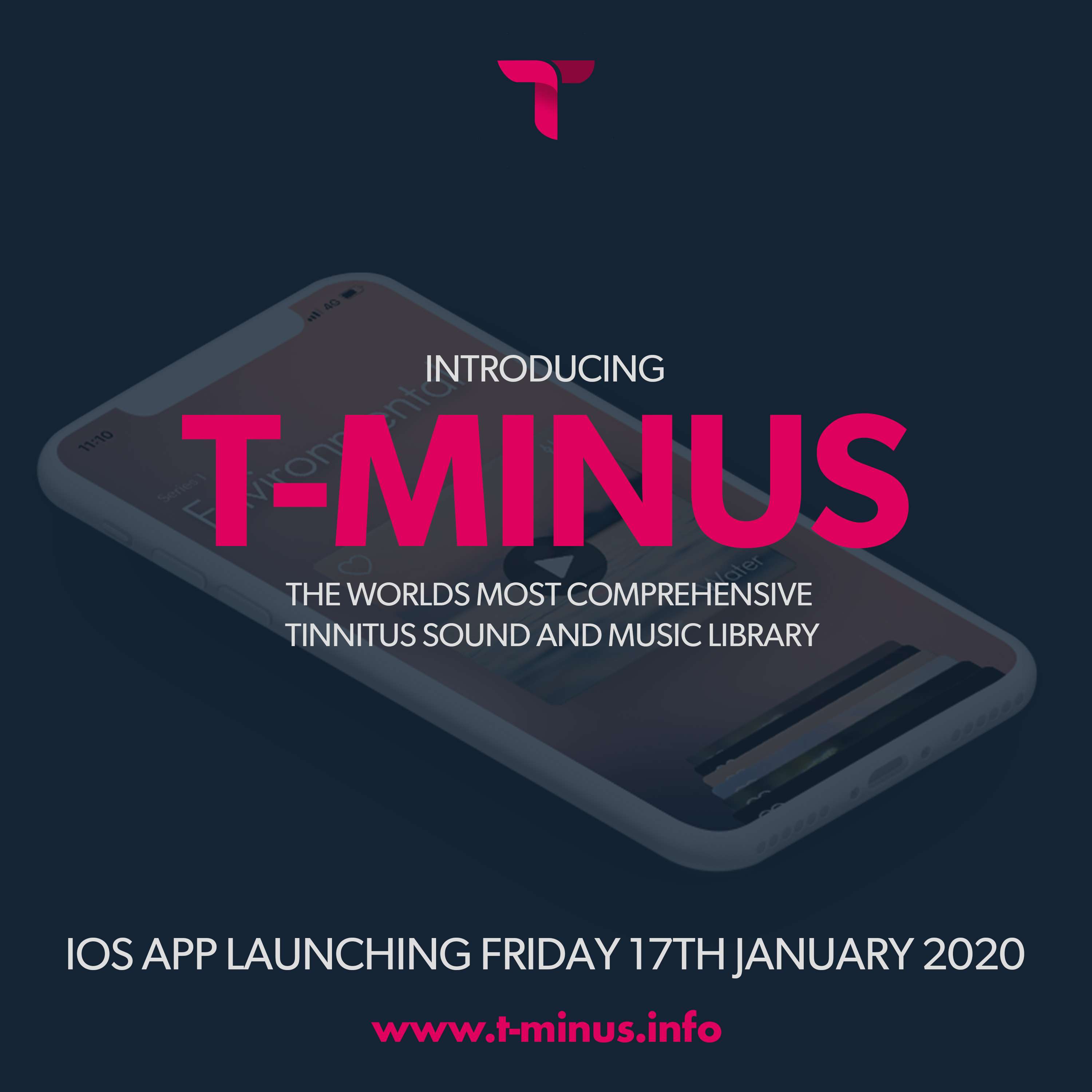T-MINUS APP “THE WORLDS MOST COMPREHENSIVE TINNITUS SOUND AND MUSIC LIBRARY" by silas gregory