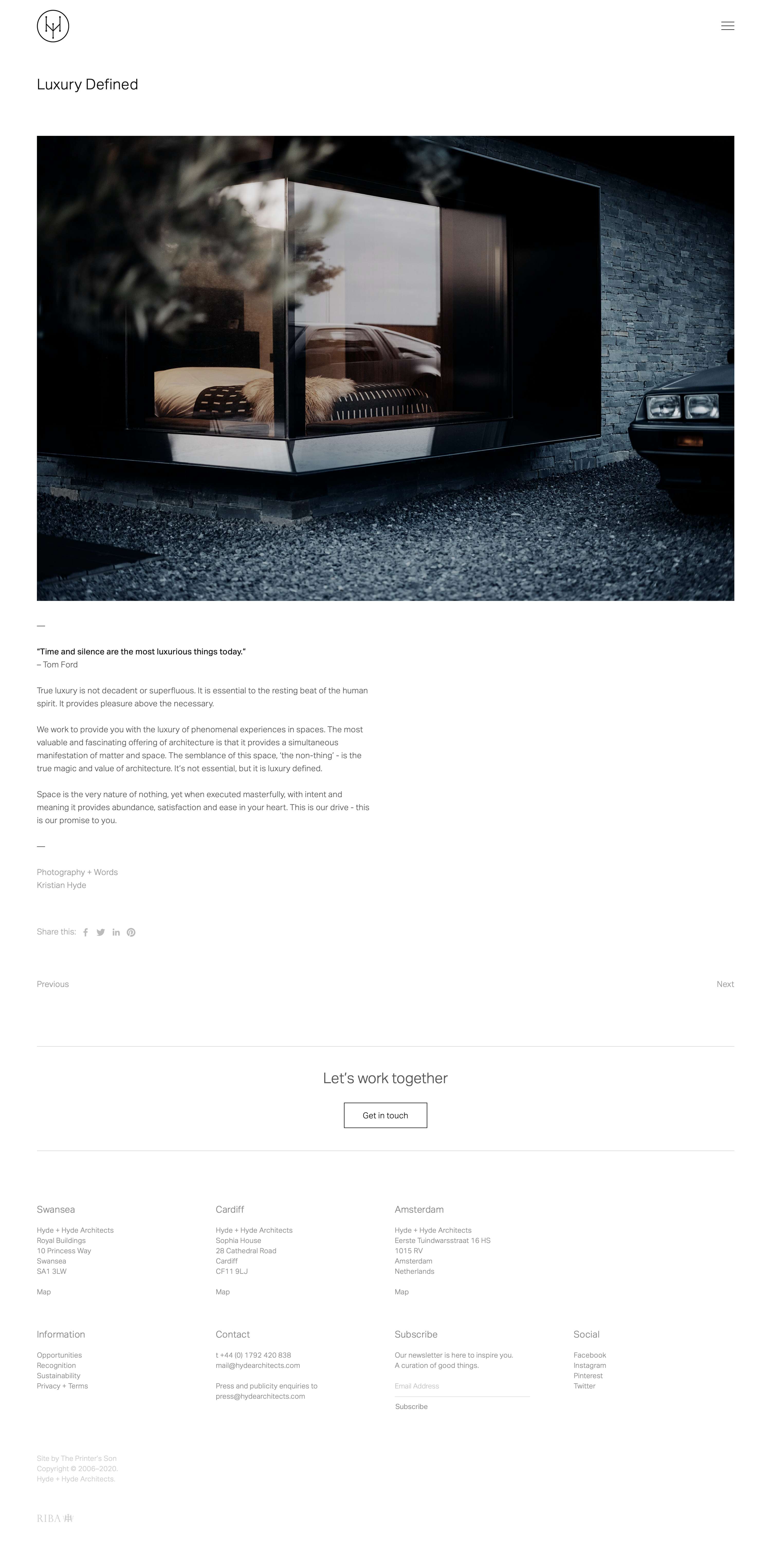 Hyde Architects by The Printer's Son