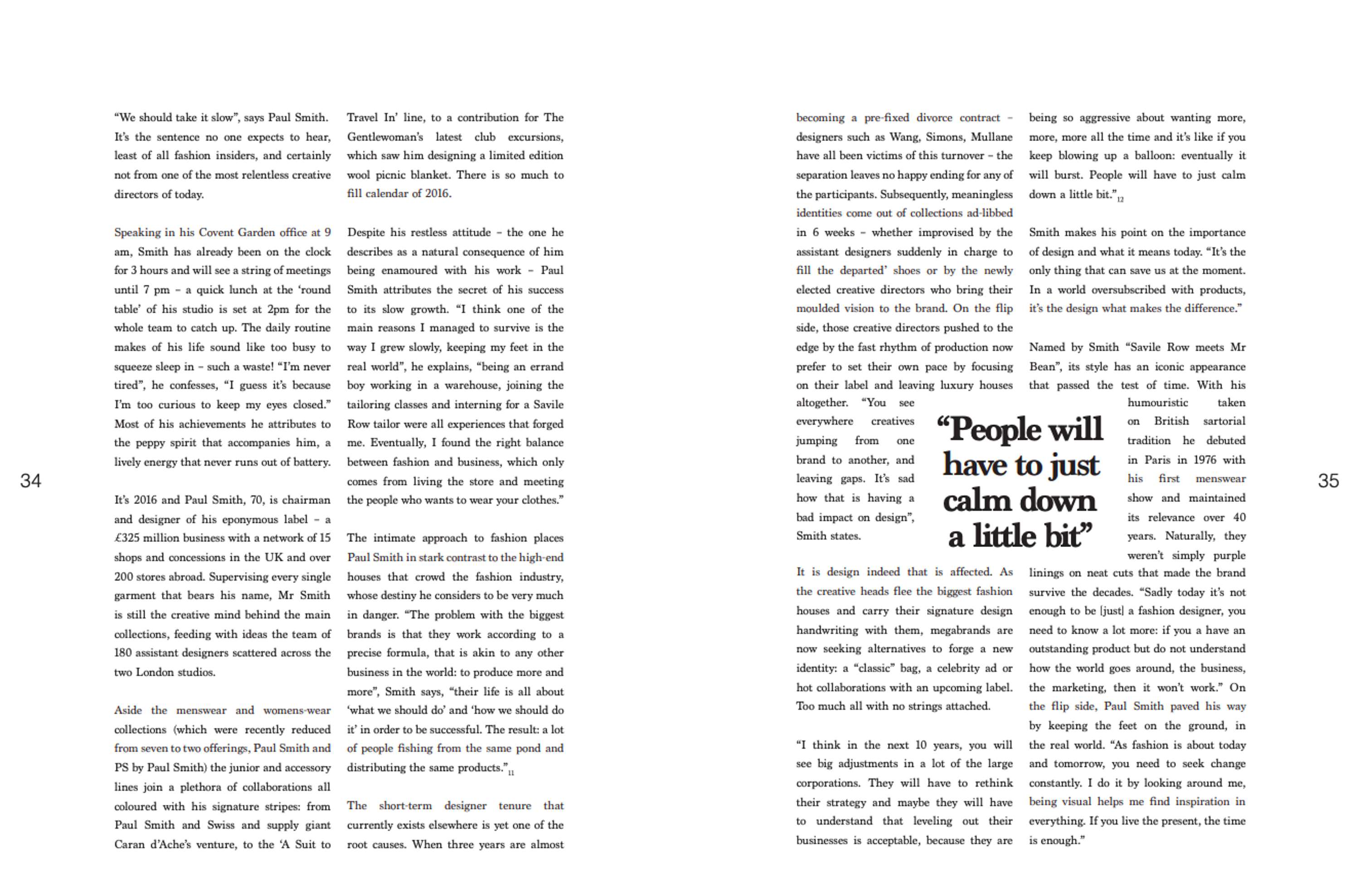 Meet Sir Paul Smith - Interview by Giosiana Giannatiempo