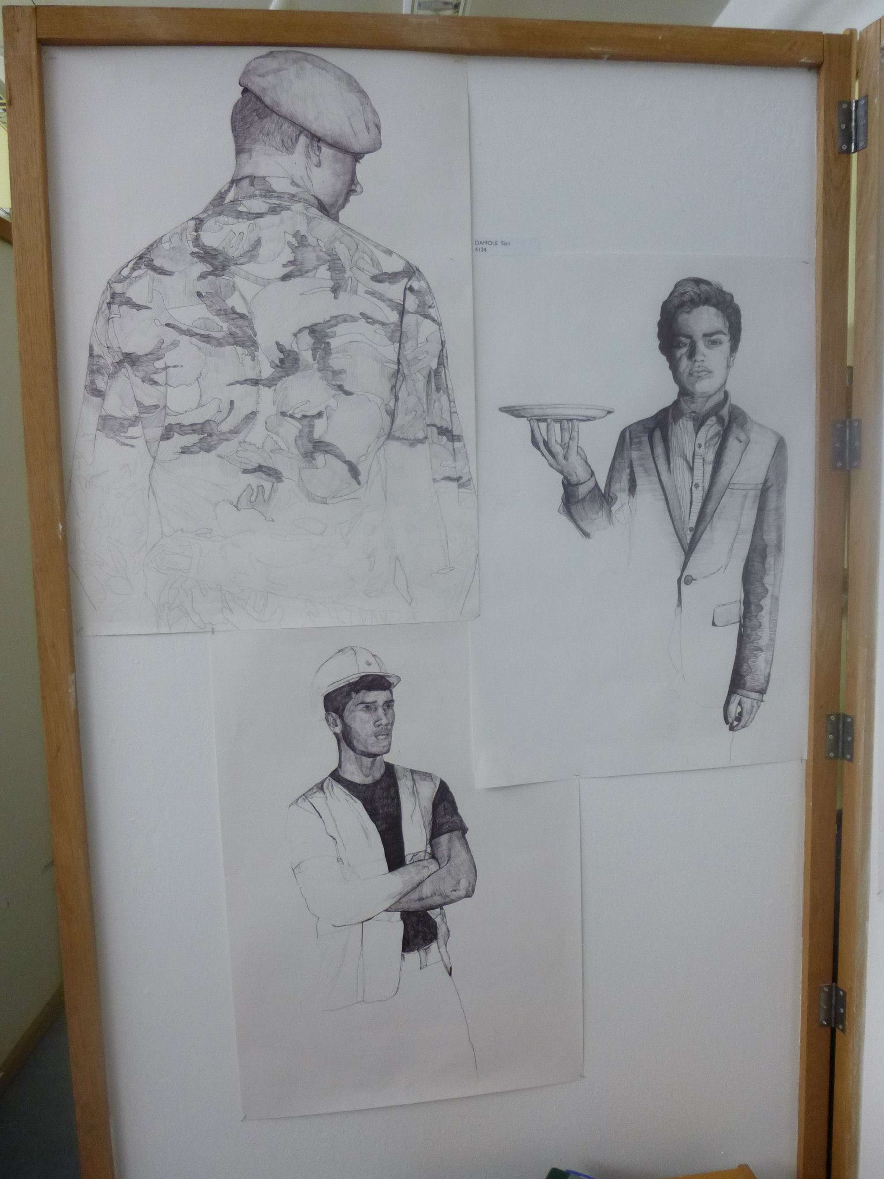 Some of my work in Colfe's displayed for the art show (2011/2012) by S Londinium