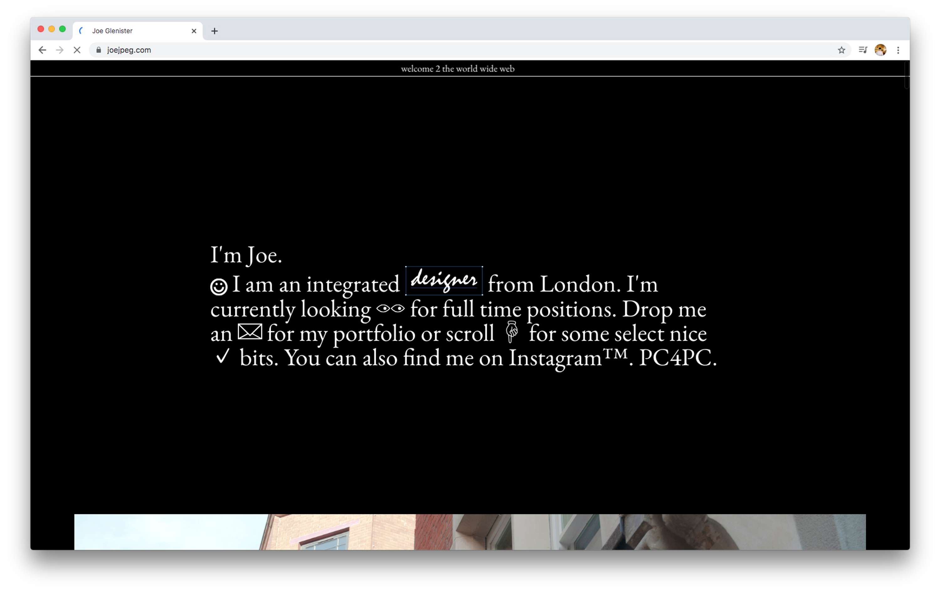 Personal Website Update by Joe Glenister